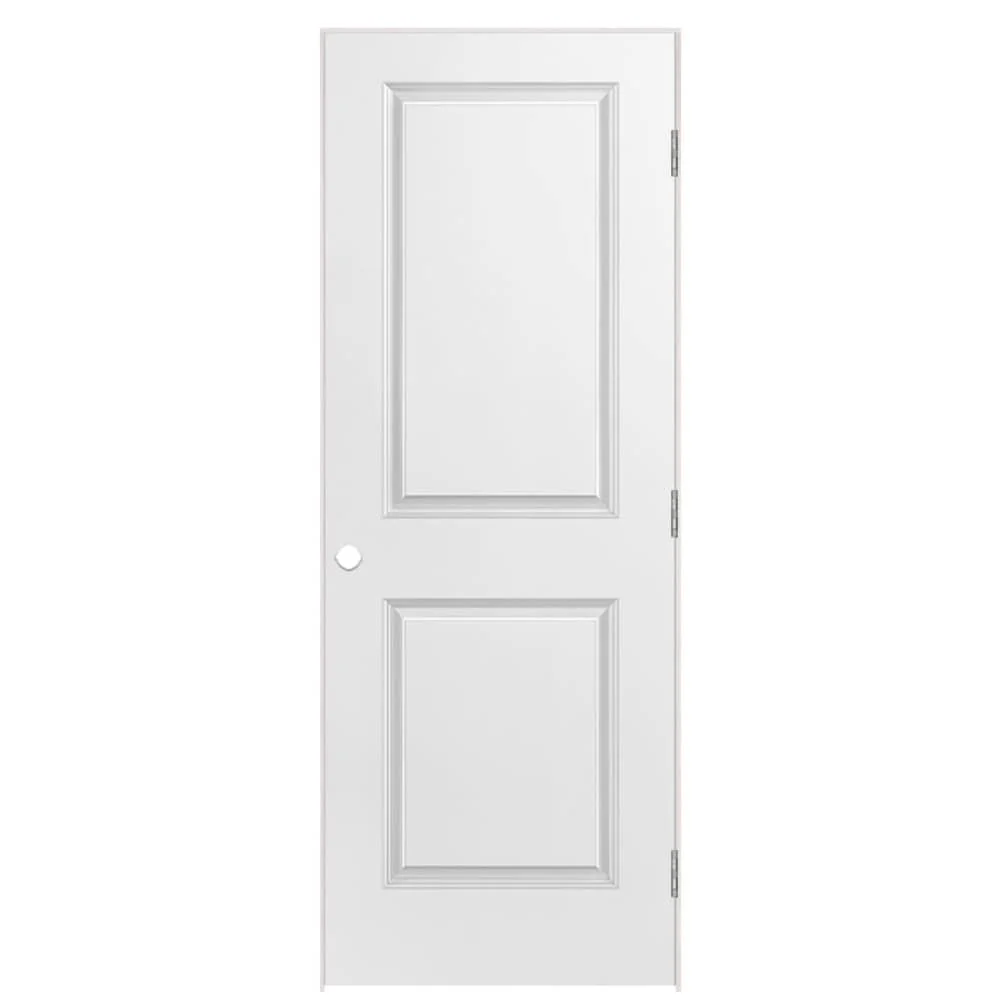 Masonite Traditional 30-in x 80-in 2-Panel Square Hollow Core Primed Molded Composite Left-Hand Single Prehung Interior Door
