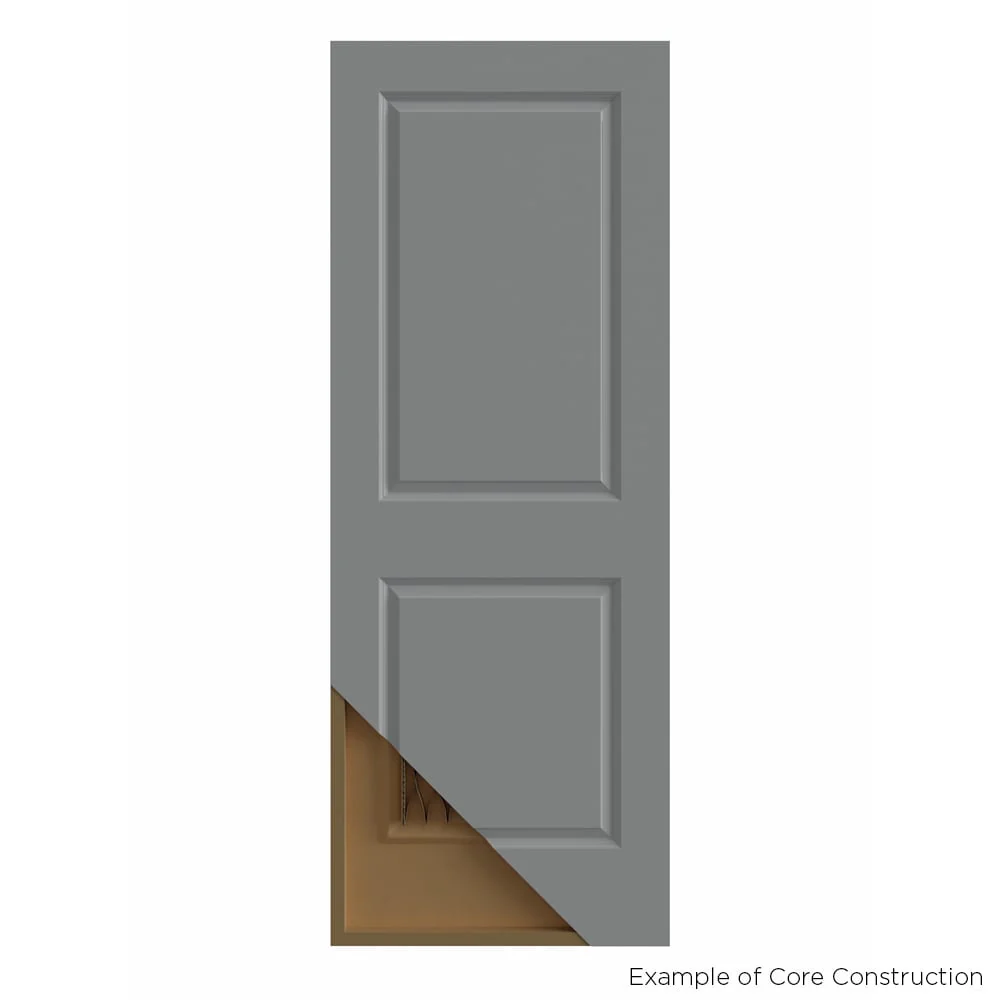 Masonite Traditional 30-in x 78-in 6-Panel Hollow Core Primed Molded Composite Left-Hand Flat Jamb Single Prehung Interior Door - Image 4
