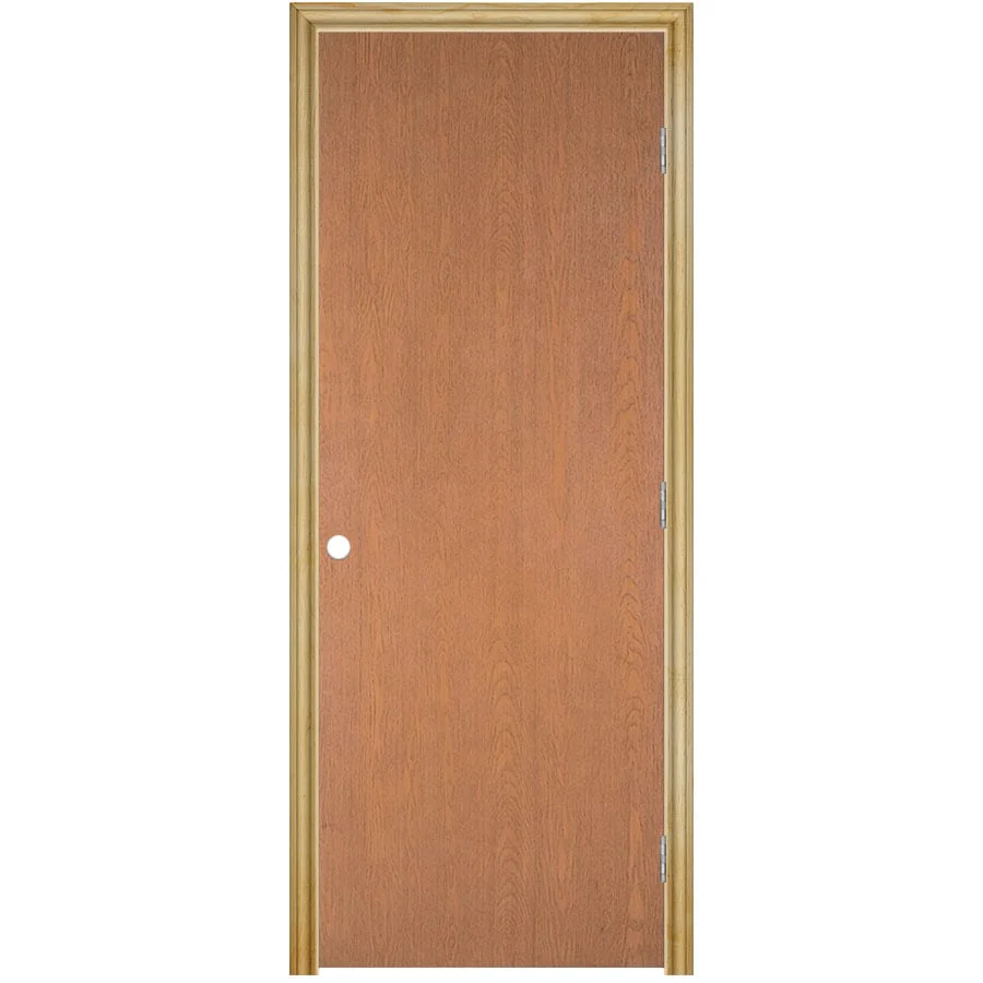 Masonite Classics 36-in x 80-in Unfinished Flush Hollow Core Lauan Veneer Split Jamb Prehung Interior Door, Left-Hand