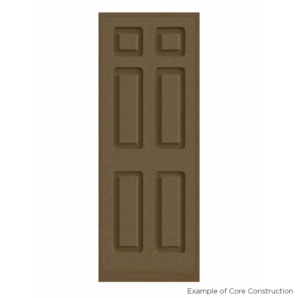Masonite Traditional 30-in x 80-in Unfinished 6-Panel Solid Core Pine Wood Right-Hand Single Prehung Interior Door - Image 3