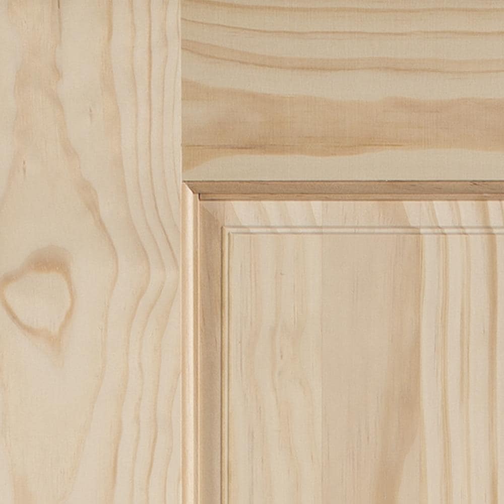 Masonite Traditional 30-in x 80-in Unfinished 6-Panel Solid Core Pine Wood Right-Hand Single Prehung Interior Door - Image 5