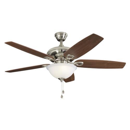 Harbor Breeze Coastal Creek 52-in Brushed Nickel LED Indoor Ceiling Fan with Light Kit (5-Blade) - Image 11