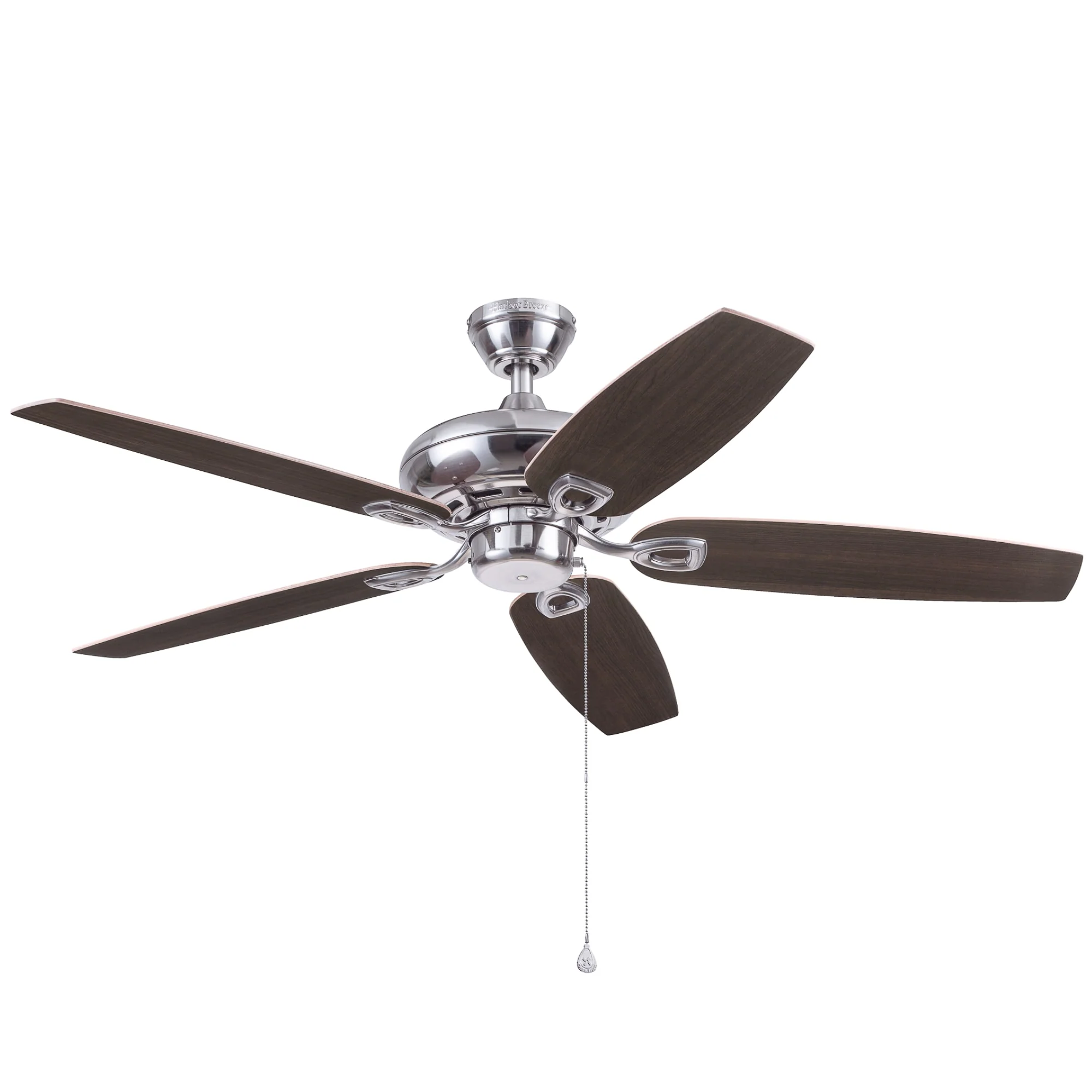 Harbor Breeze Coastal Creek 52-in Brushed Nickel LED Indoor Ceiling Fan with Light Kit (5-Blade) - Image 14