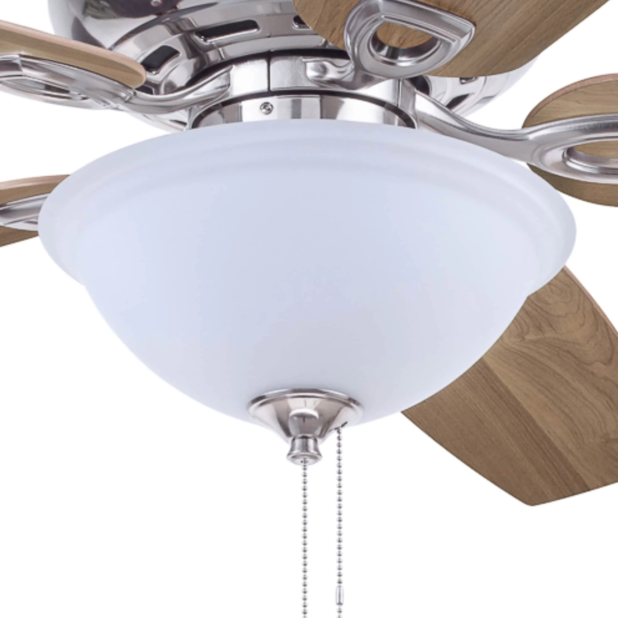 Harbor Breeze Coastal Creek 52-in Brushed Nickel LED Indoor Ceiling Fan with Light Kit (5-Blade) - Image 19