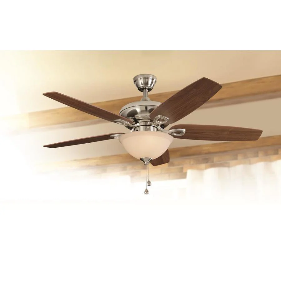 Harbor Breeze Coastal Creek 52-in Brushed Nickel LED Indoor Ceiling Fan with Light Kit (5-Blade) - Image 3