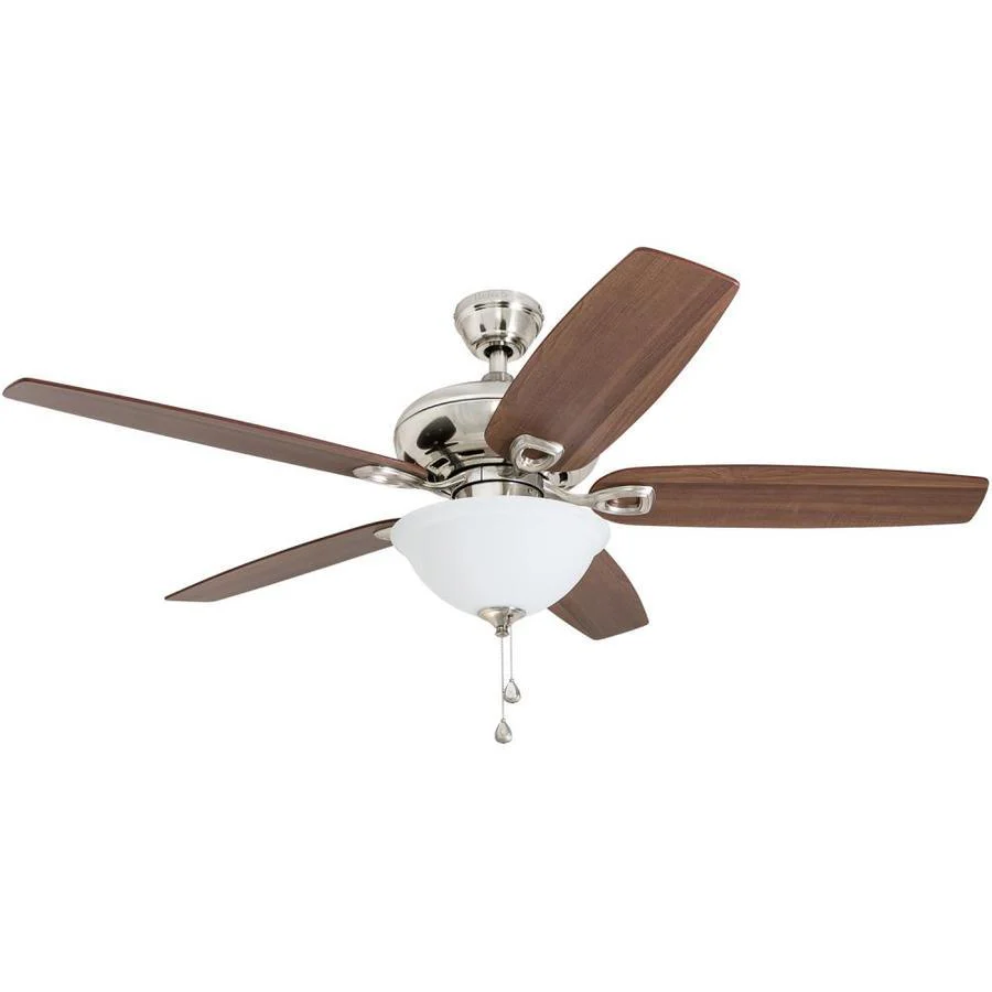 Harbor Breeze Coastal Creek 52-in Brushed Nickel LED Indoor Ceiling Fan with Light Kit (5-Blade) - Image 4