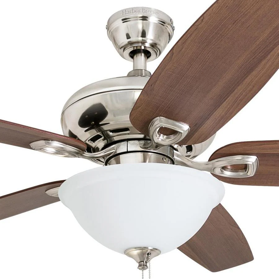 Harbor Breeze Coastal Creek 52-in Brushed Nickel LED Indoor Ceiling Fan with Light Kit (5-Blade) - Image 5
