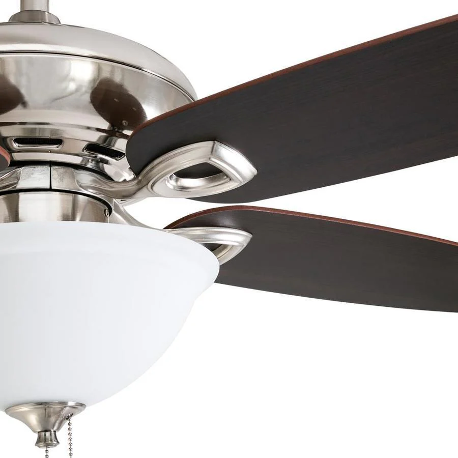 Harbor Breeze Coastal Creek 52-in Brushed Nickel LED Indoor Ceiling Fan with Light Kit (5-Blade) - Image 7