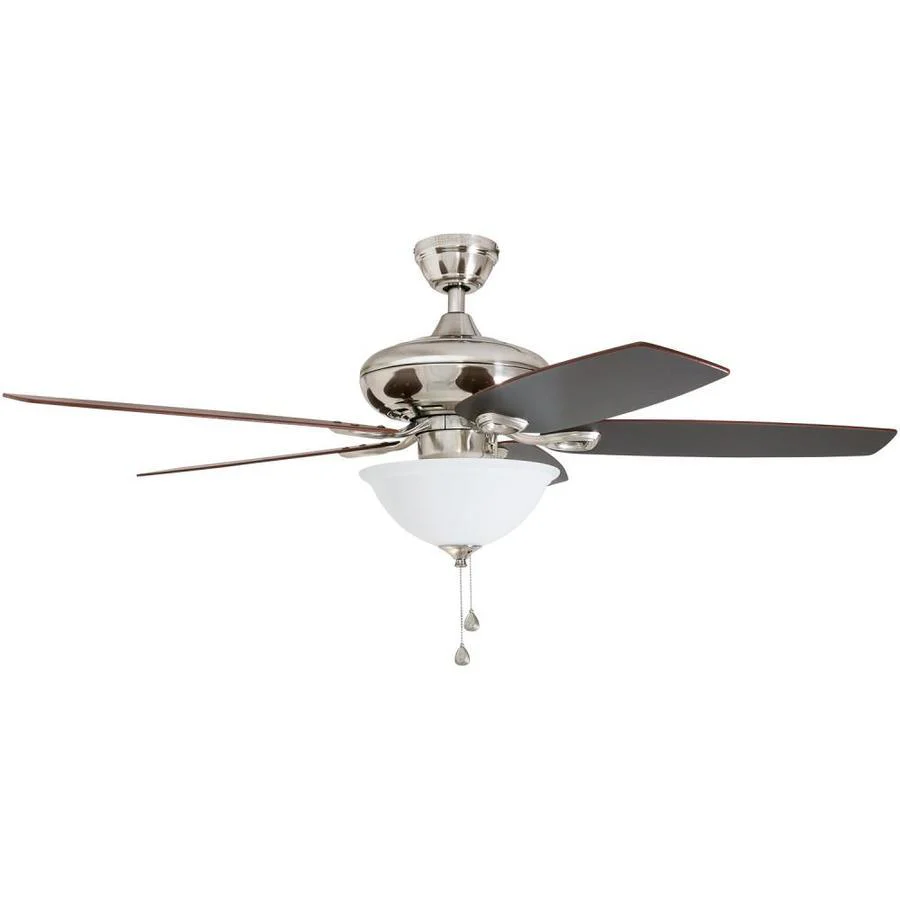 Harbor Breeze Coastal Creek 52-in Brushed Nickel LED Indoor Ceiling Fan with Light Kit (5-Blade) - Image 8