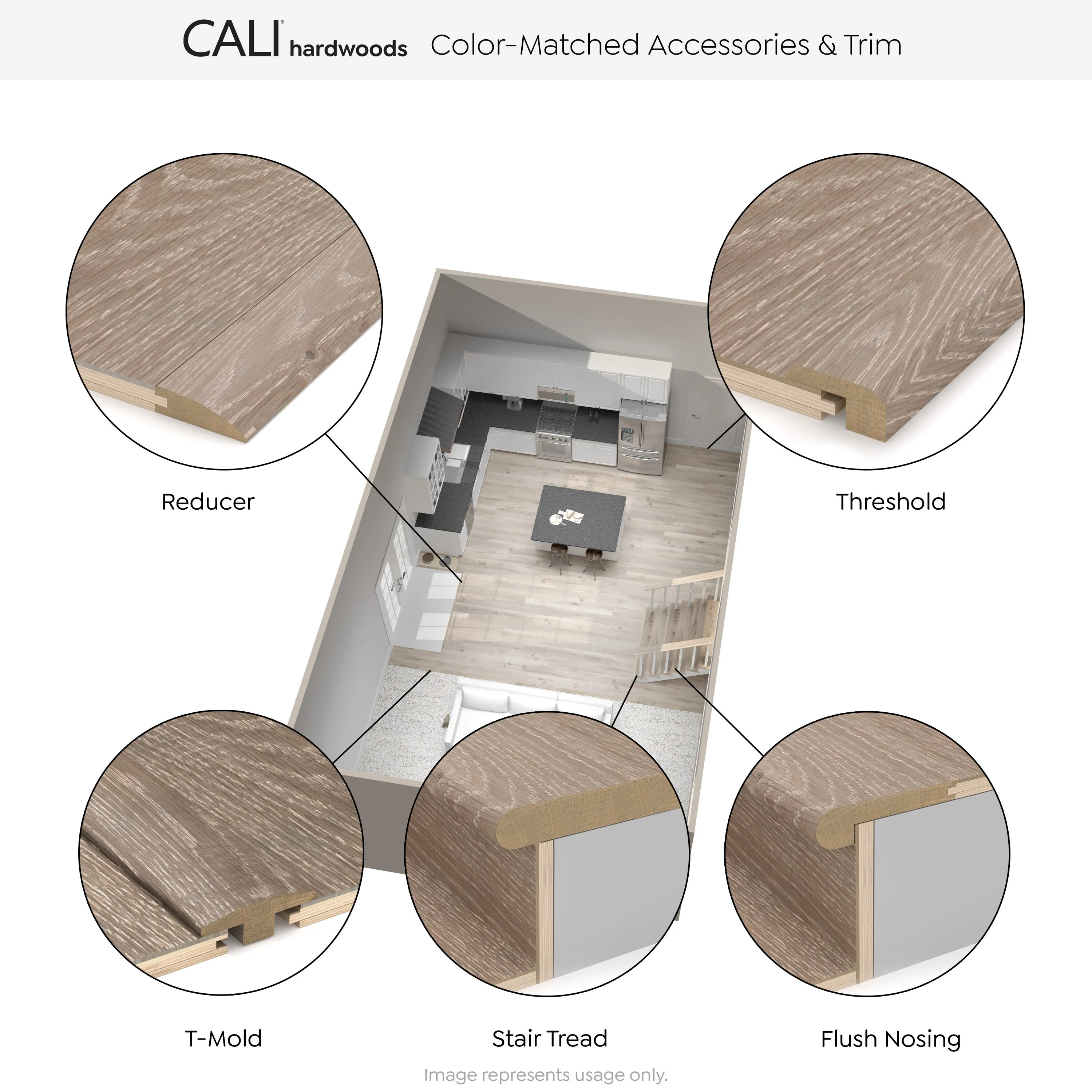 Cali Bamboo 2.87-in x 72-in Mocha Stair Nosing - Image 4