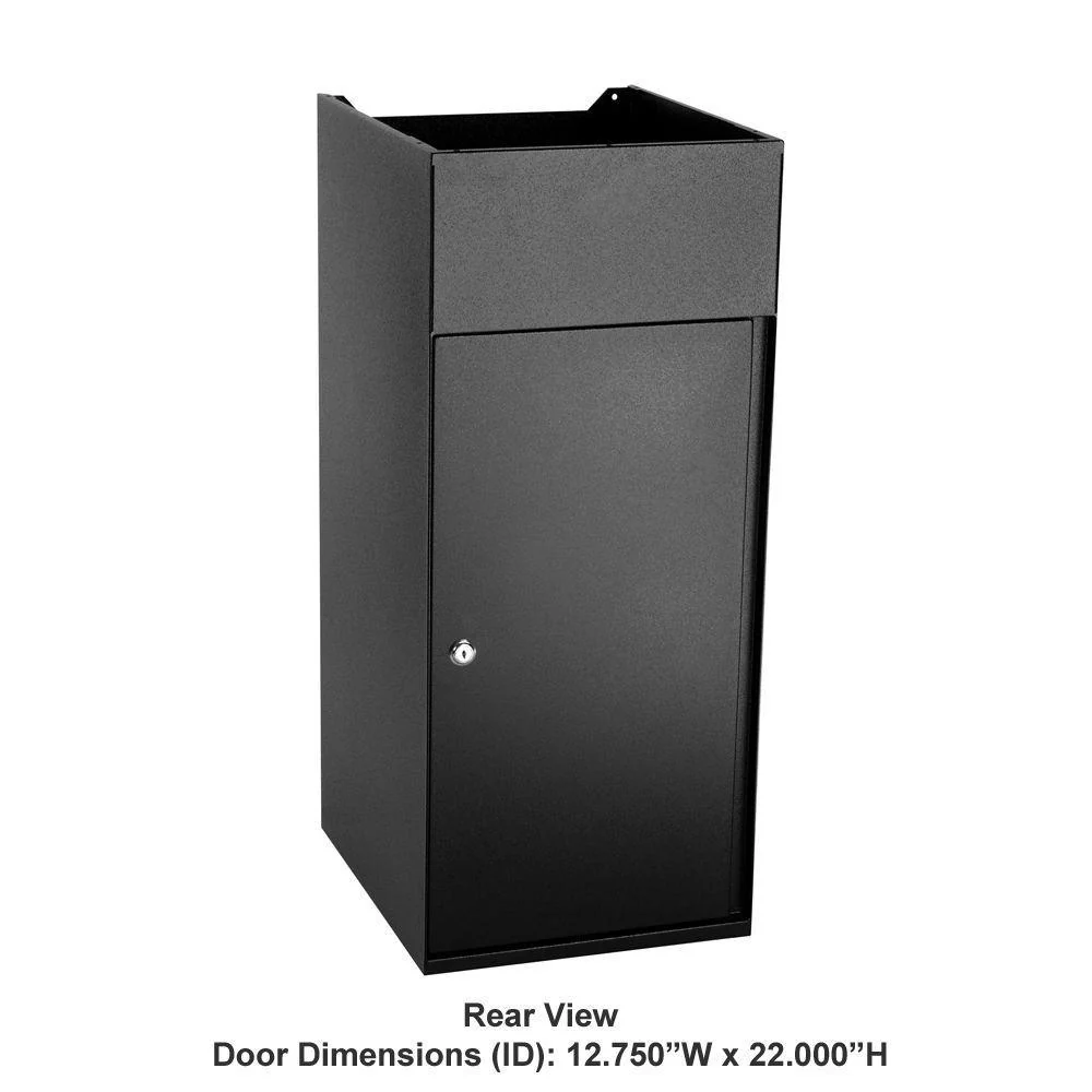 Wall-Mount Delivery Bottom Hold Vault Mailbox, Black - Image 3