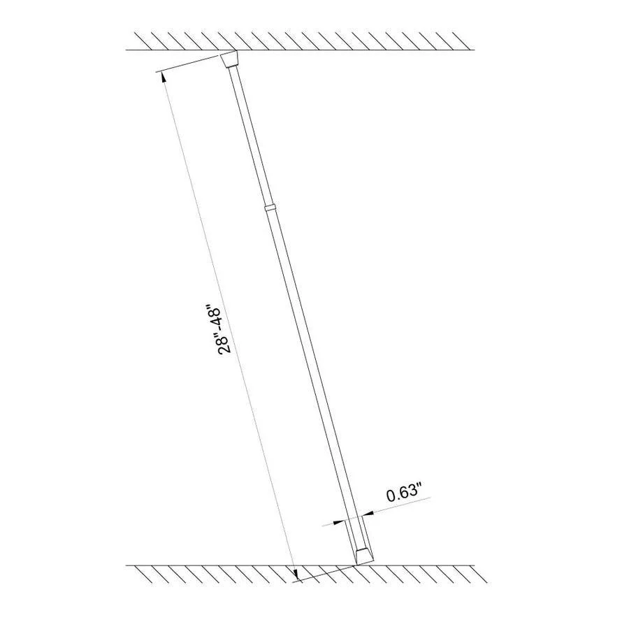 Project Source 28-in to 48-in Bronze Steel Tension Curtain Rod