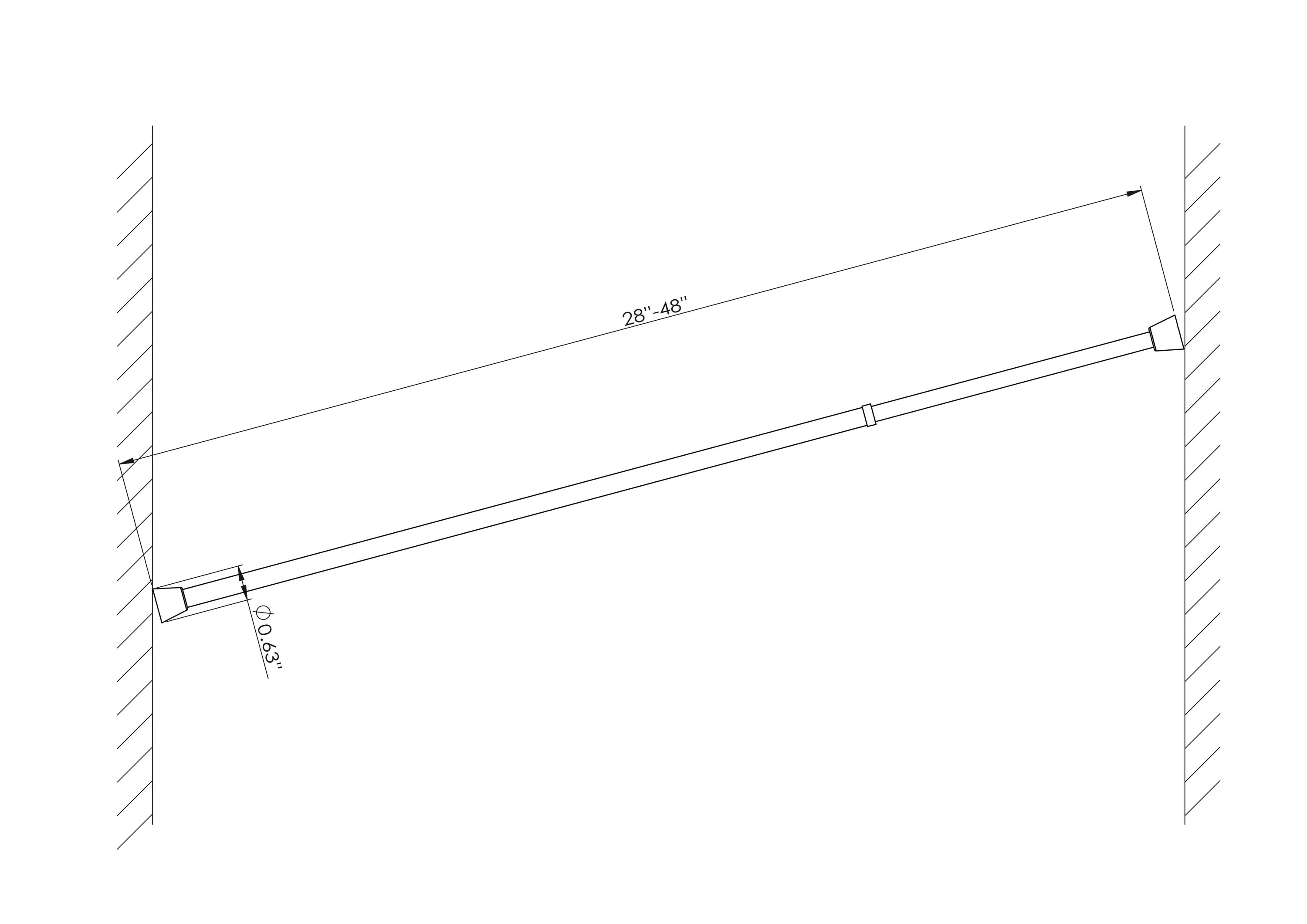 Project Source 28-in to 48-in Bronze Steel Tension Curtain Rod - Image 6