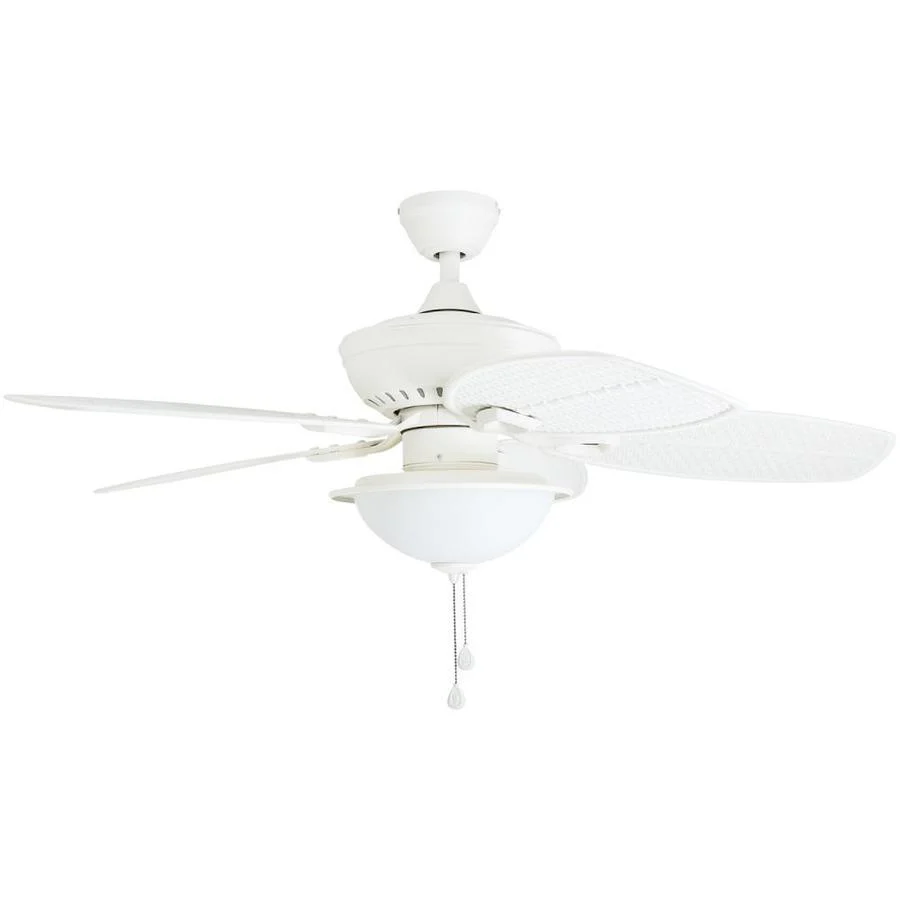 Harbor Breeze Cedar Shoals 44-in White LED Indoor/Outdoor Ceiling Fan with Light Kit (5-Blade) - Image 10
