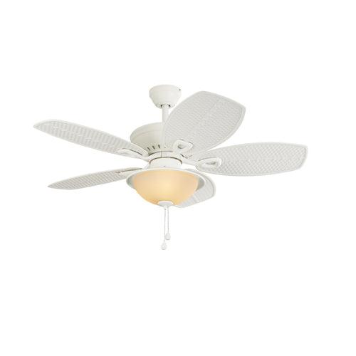 Harbor Breeze Cedar Shoals 44-in White LED Indoor/Outdoor Ceiling Fan with Light Kit (5-Blade) - Image 11