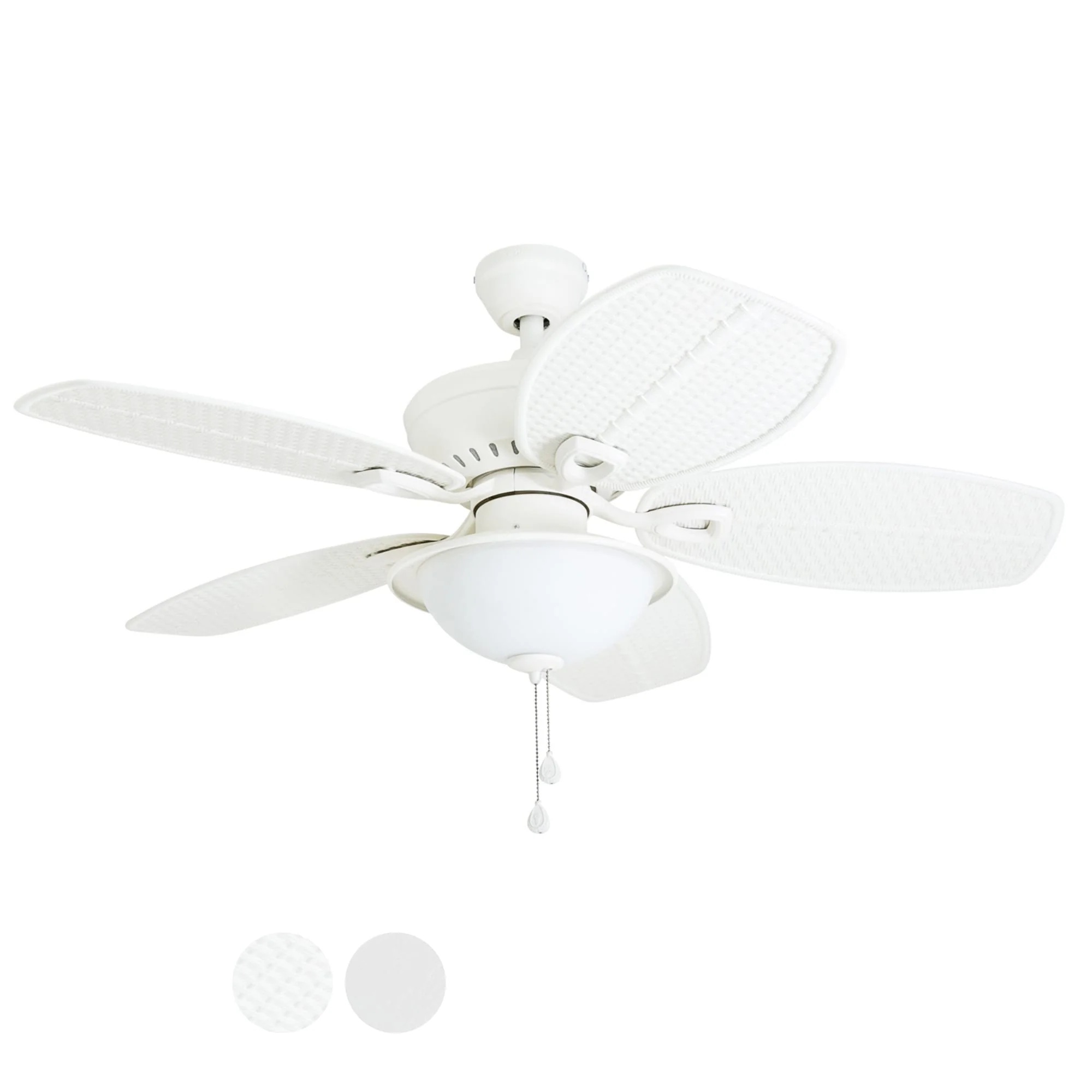 Harbor Breeze Cedar Shoals 44-in White LED Indoor/Outdoor Ceiling Fan with Light Kit (5-Blade) - Image 12