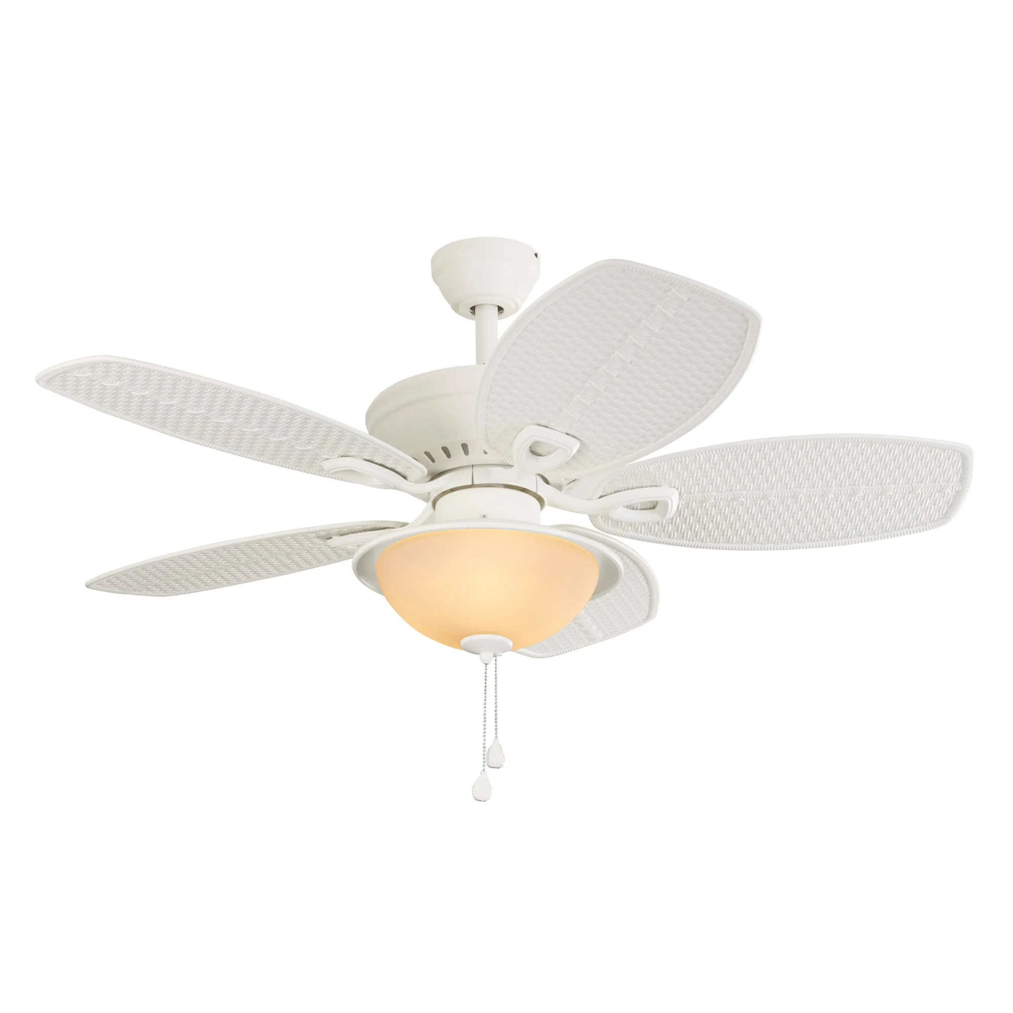 Harbor Breeze Cedar Shoals 44-in White LED Indoor/Outdoor Ceiling Fan with Light Kit (5-Blade) - Image 13