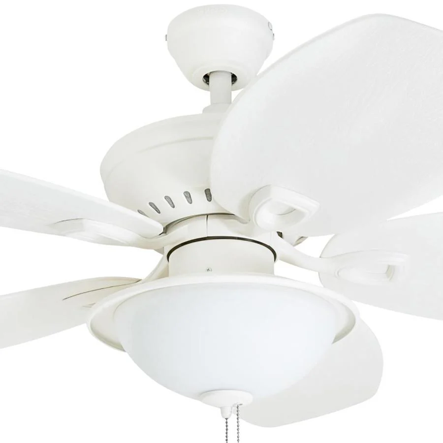 Harbor Breeze Cedar Shoals 44-in White LED Indoor/Outdoor Ceiling Fan with Light Kit (5-Blade) - Image 6
