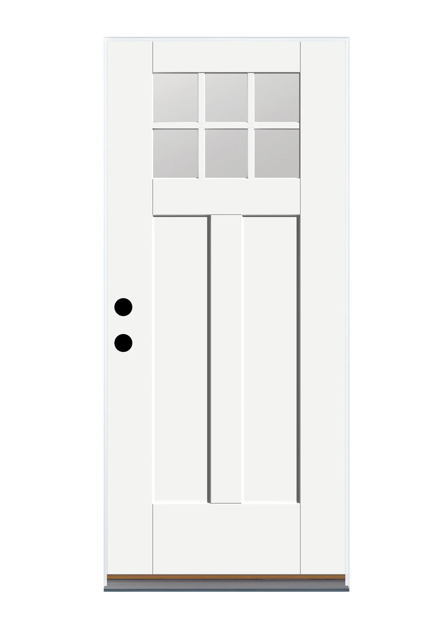 Therma-Tru Benchmark Doors 36-in x 80-in Fiberglass Craftsman Left-Hand Outswing Ready to Paint Unfinished Prehung Single Front Door - Image 6