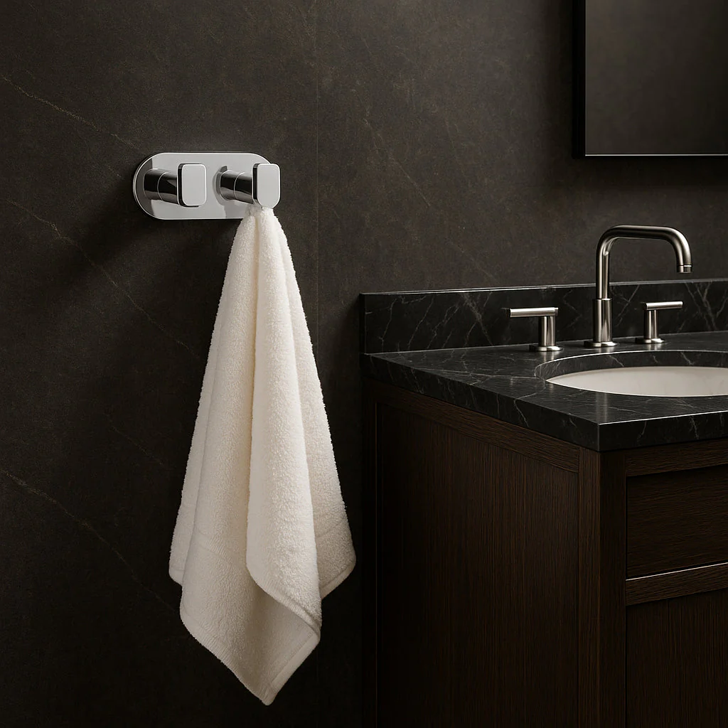 KOHLER Composed Double Hook Polished Chrome Towel Hook - Image 3