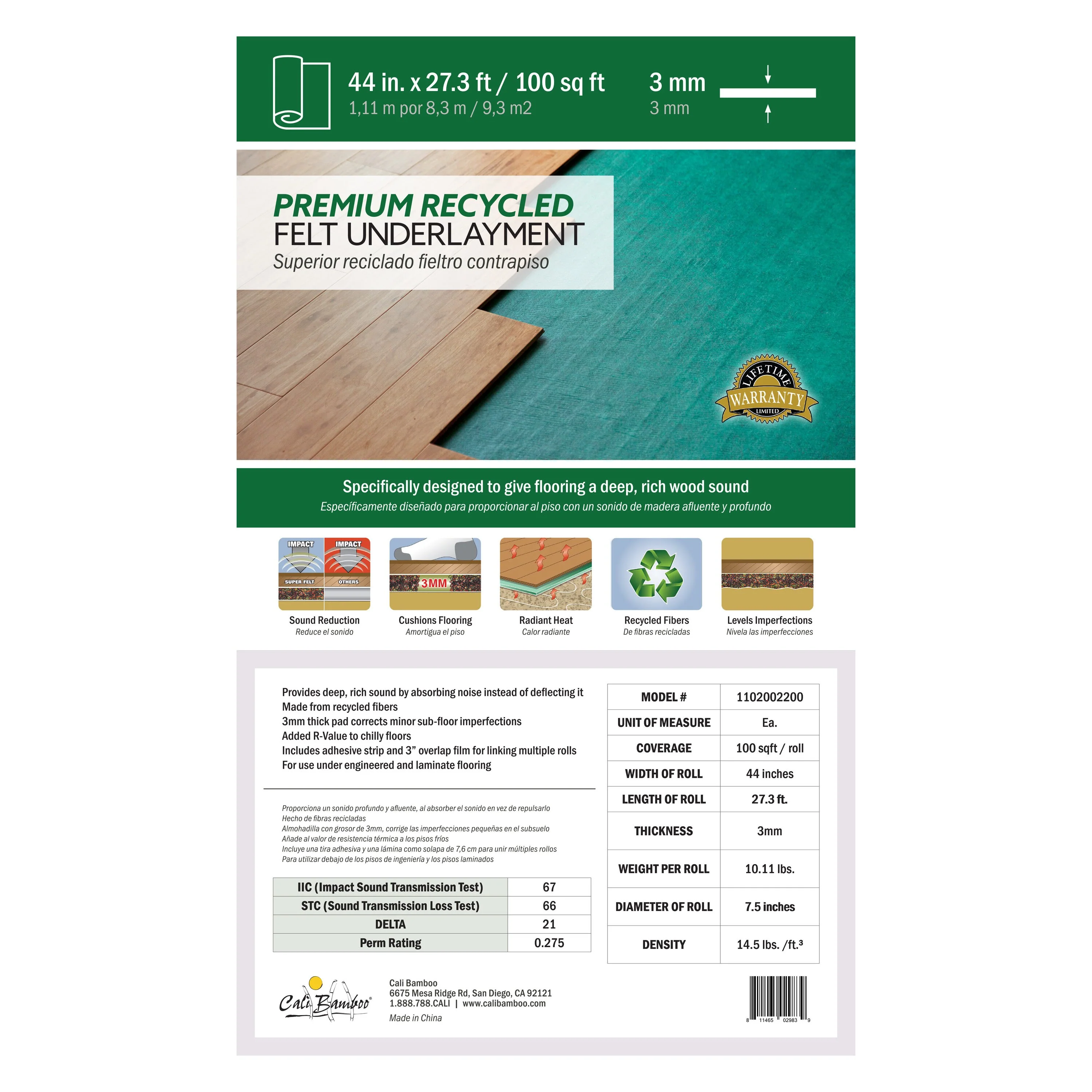Cali Bamboo 100-sq ft Premium 3 mm Flooring Underlayment - Image 7