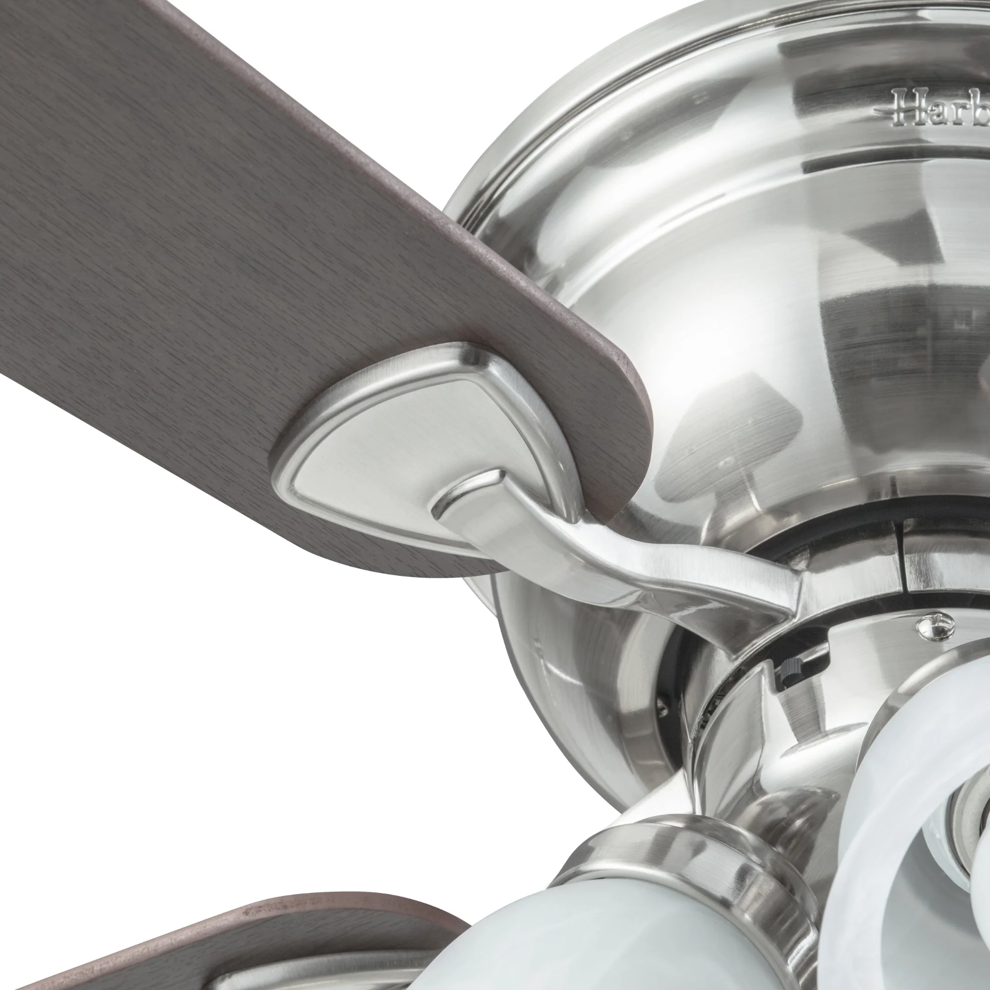 Harbor Breeze Centreville 52-in Brushed Nickel LED Indoor Flush Mount Ceiling Fan with Light, 5-Blade - Image 14
