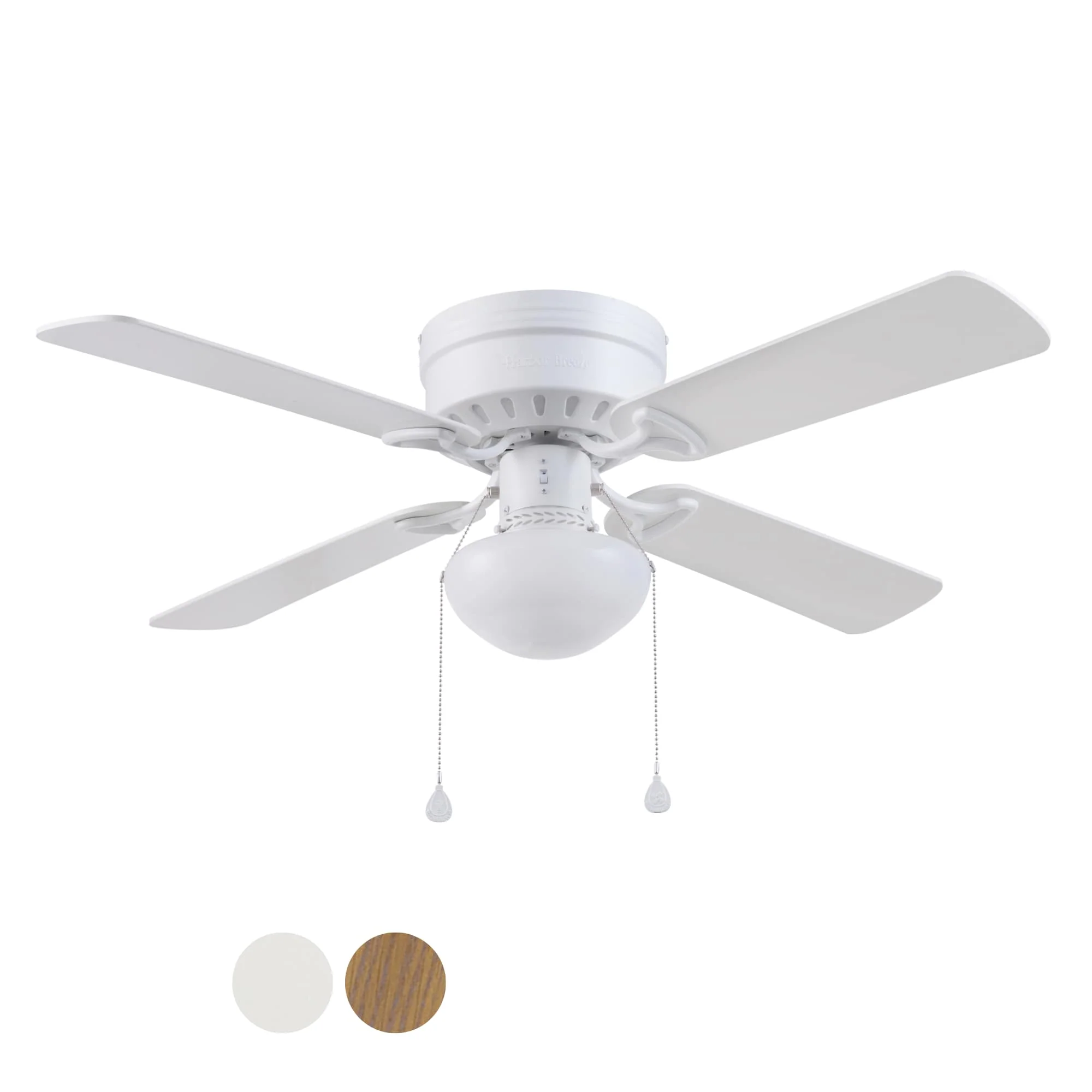 Harbor Breeze Armitage 42-in White LED Indoor Flush Mount Ceiling Fan (4-Blade) - Image 10