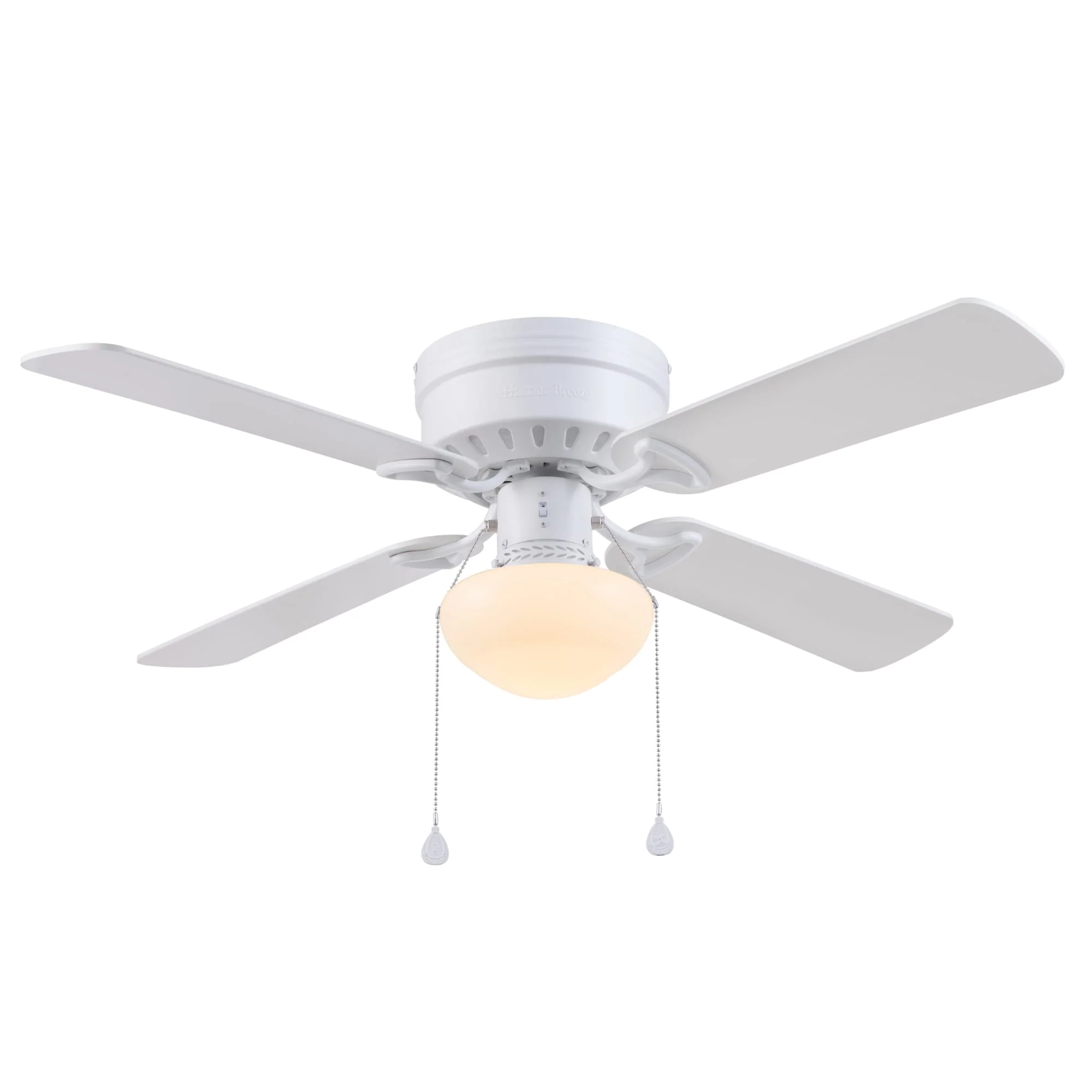 Harbor Breeze Armitage 42-in White LED Indoor Flush Mount Ceiling Fan (4-Blade) - Image 11