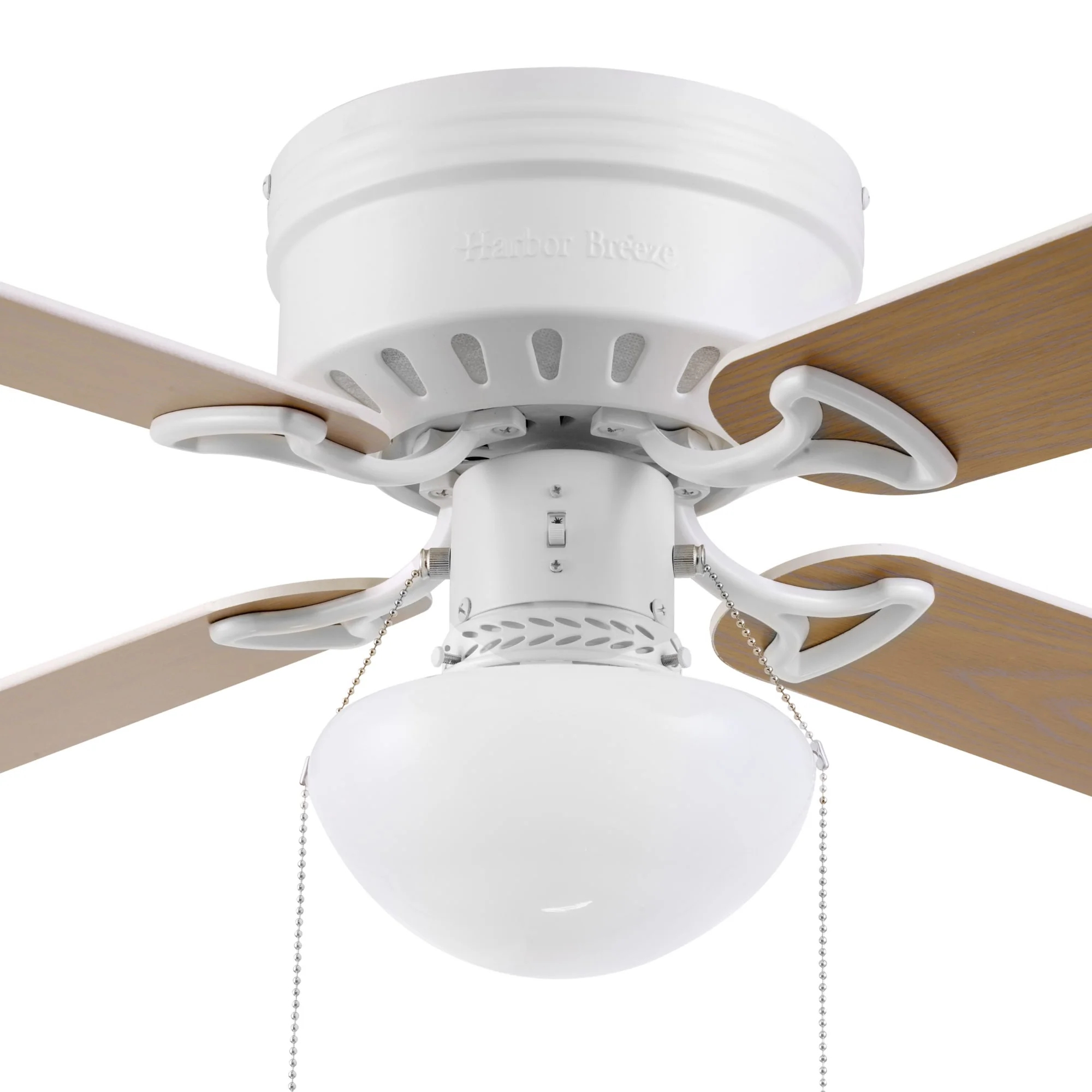 Harbor Breeze Armitage 42-in White LED Indoor Flush Mount Ceiling Fan (4-Blade) - Image 12
