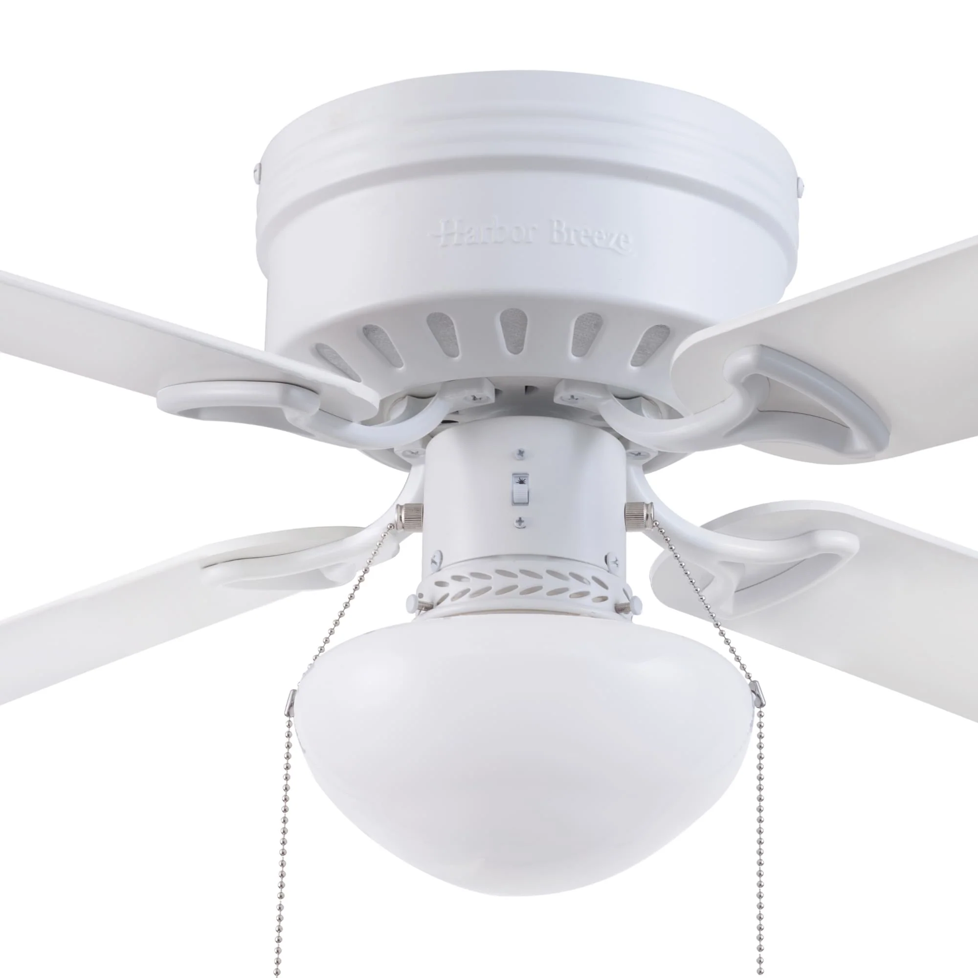 Harbor Breeze Armitage 42-in White LED Indoor Flush Mount Ceiling Fan (4-Blade) - Image 13