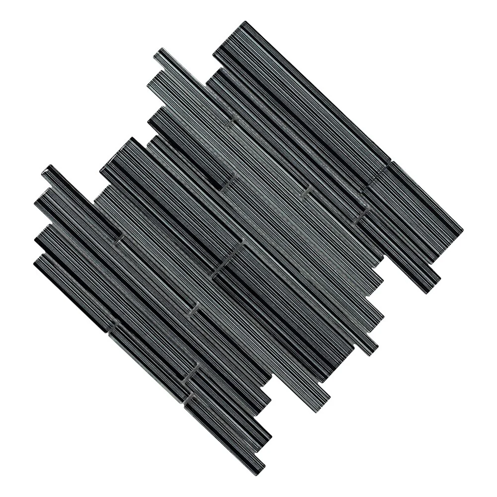 Elida Ceramica Glassy Terrain 12-in x 12-in Glossy Glass Linear Mosaic Wall Tile - Image 7