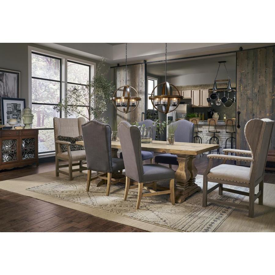 Kichler Barrington Distressed Black & Wood Tone Seeded Glass 4-Light Globe Pendant (21.25-in Dia) - Image 3