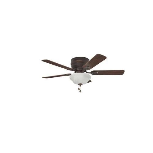Harbor Breeze Mayfield 44-in Bronze LED Indoor Flush Mount Ceiling Fan with Light (5-Blade) - Image 7