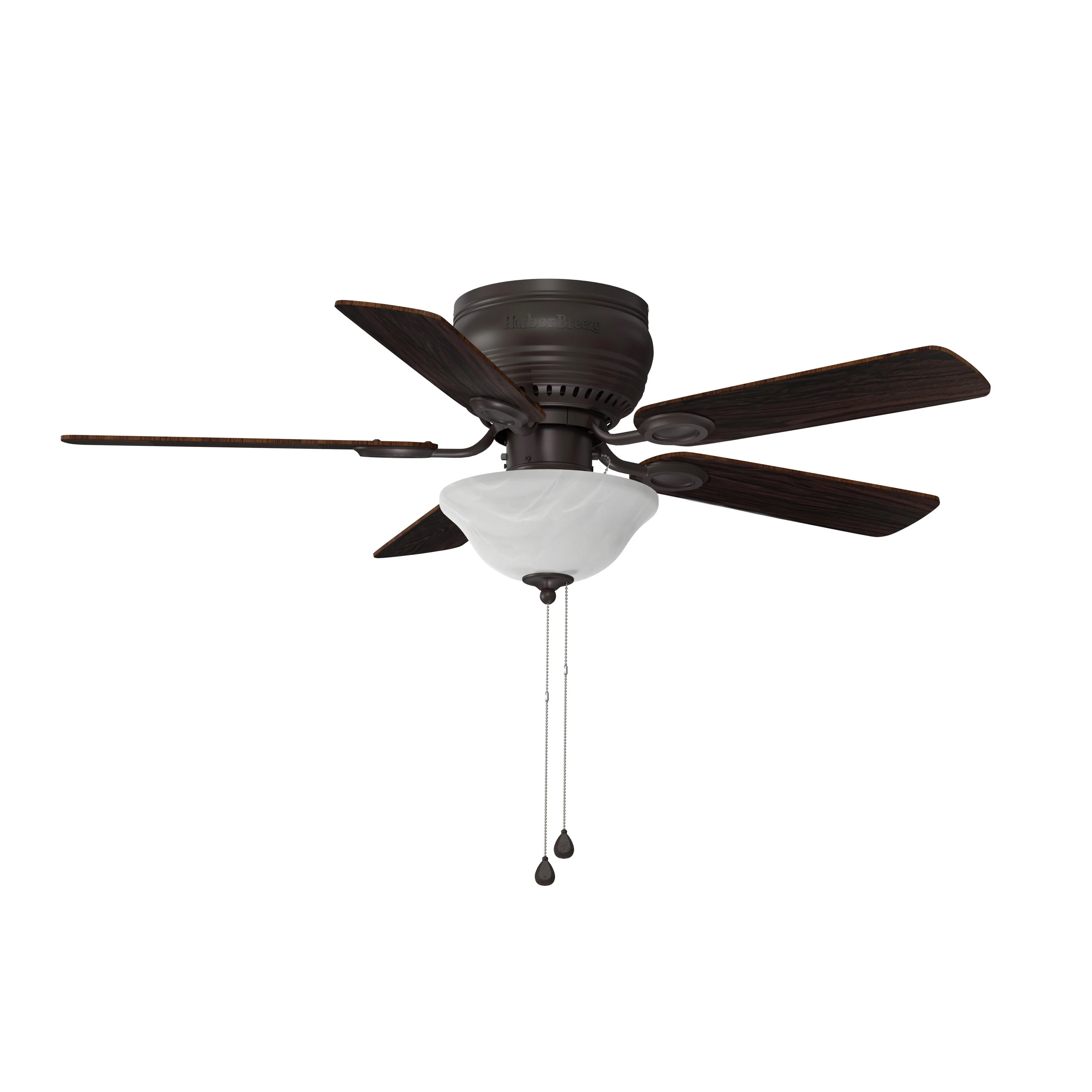 Harbor Breeze Mayfield 44-in Bronze LED Indoor Flush Mount Ceiling Fan with Light (5-Blade) - Image 8