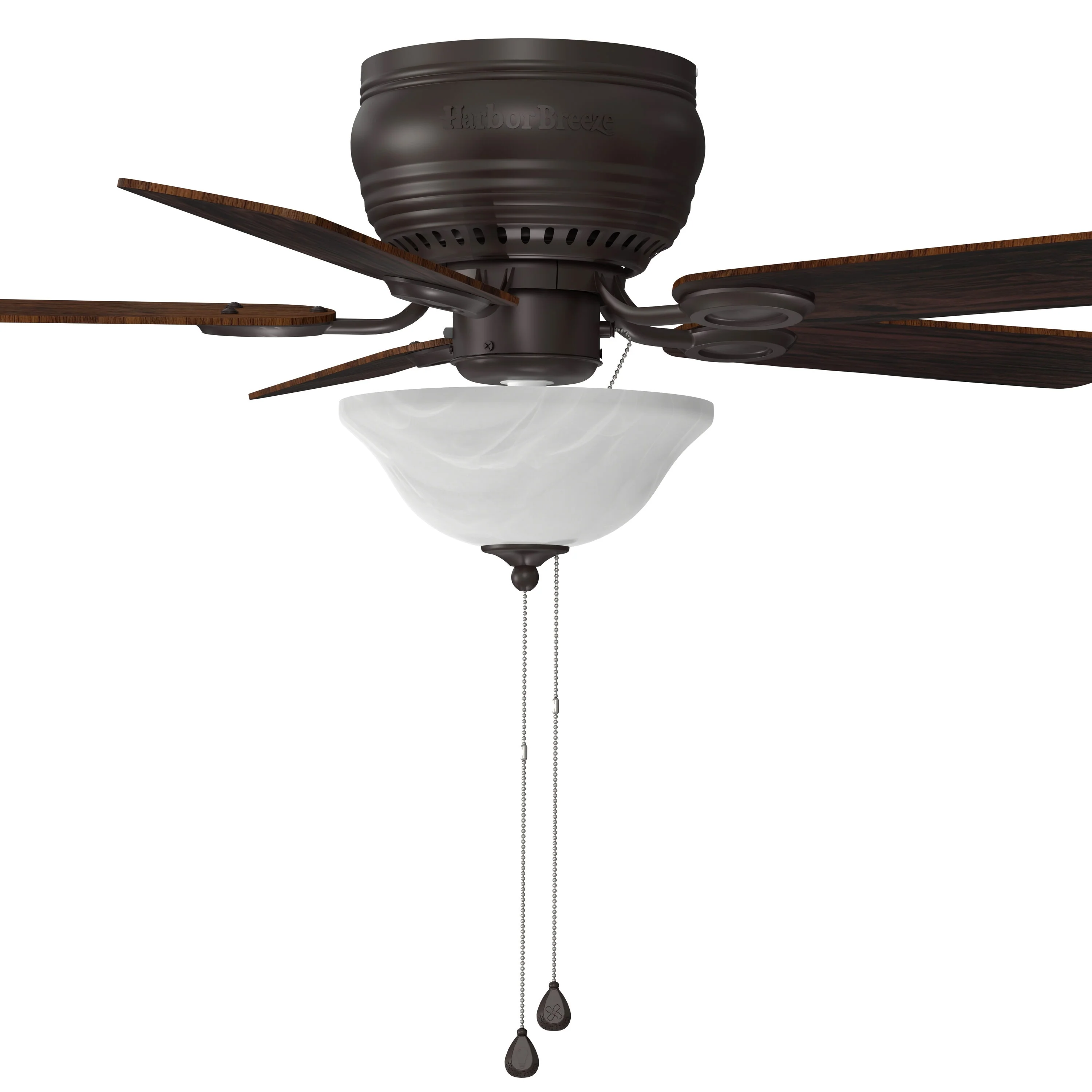 Harbor Breeze Mayfield 44-in Bronze LED Indoor Flush Mount Ceiling Fan with Light (5-Blade) - Image 9