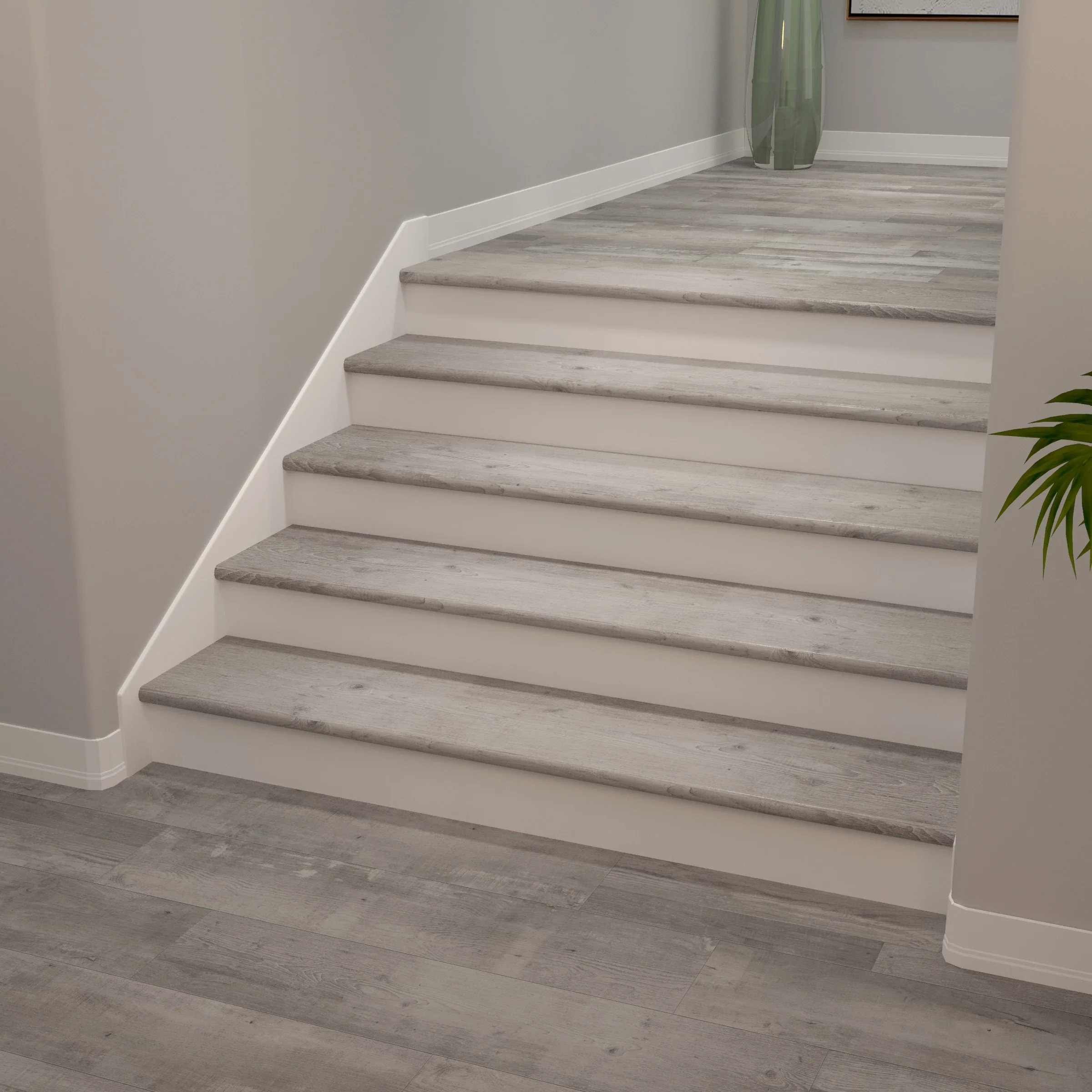 Cali Bamboo Gray Ash Vinyl Stair Tread — Classic, 11.5 in x 48.03 in - Image 2