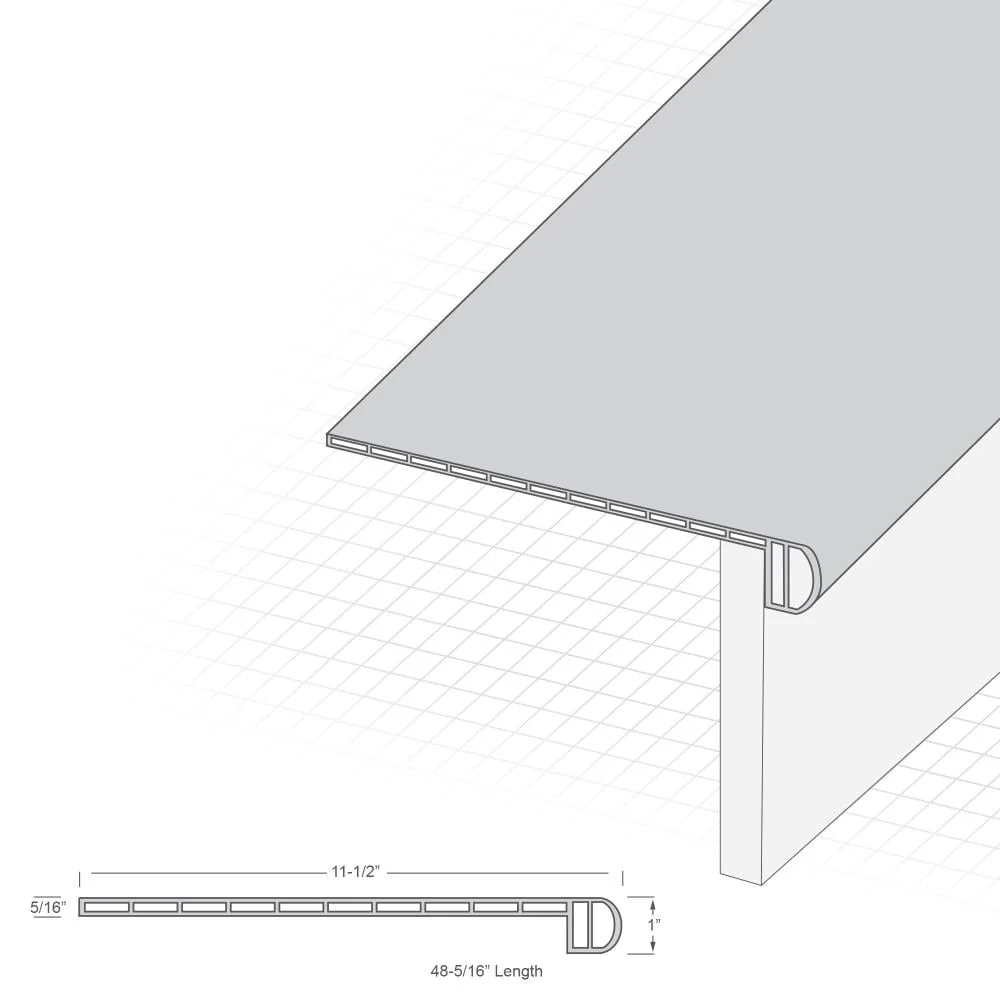 Cali Bamboo Gray Ash Vinyl Stair Tread — Classic, 11.5 in x 48.03 in - Image 5
