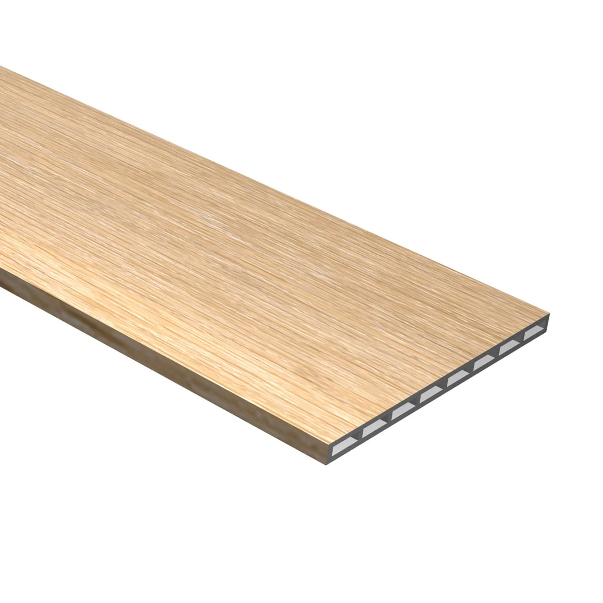 Cali Bamboo Natural Elm 7.5-in x 48.31-in Vinyl Stair Riser