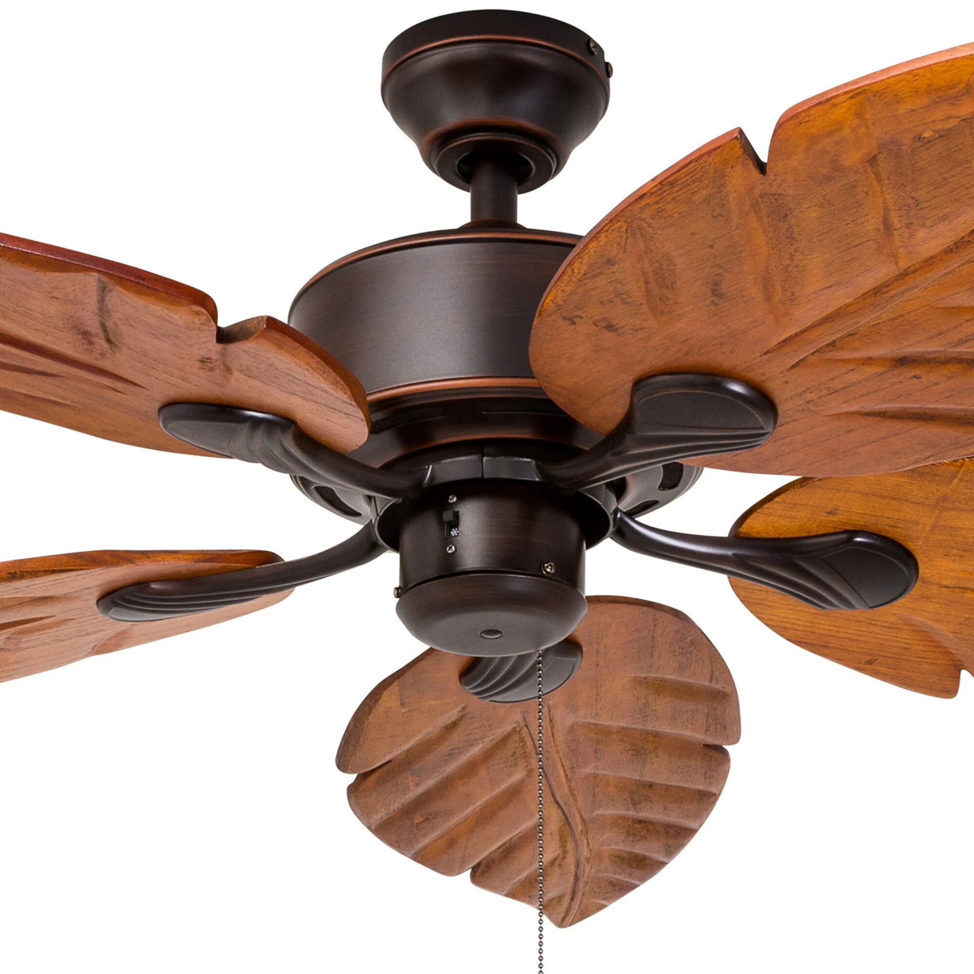 Harbor Breeze St Kitts 52-in Oil Rubbed Bronze LED Indoor/Outdoor Ceiling Fan with Light, 5 Hand-Carved Blades - Image 9