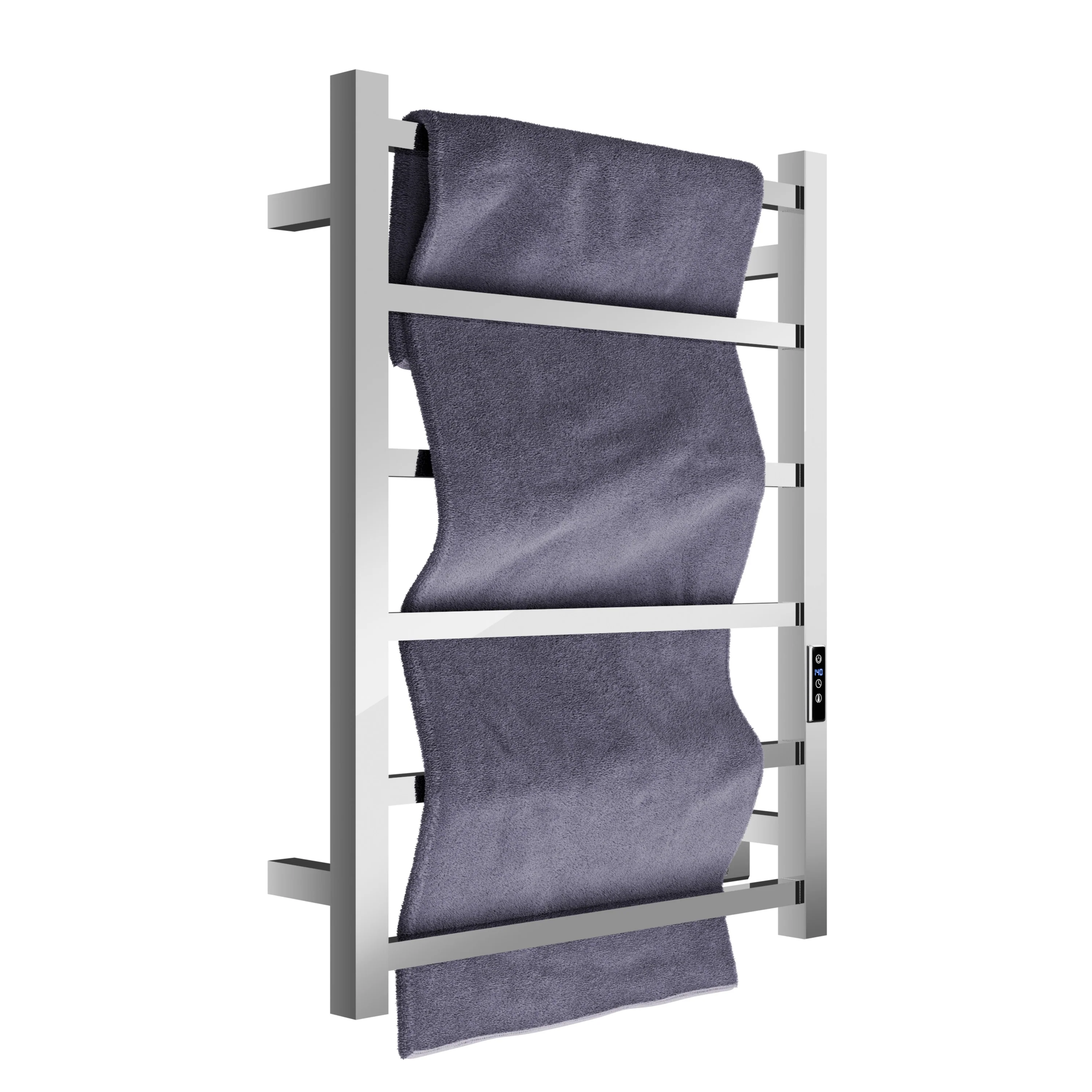 ANZZI Polished Chrome Plug-In Wall-Mount Towel Warmer, 20.47 x 4.33 x 26.77 in - Image 8