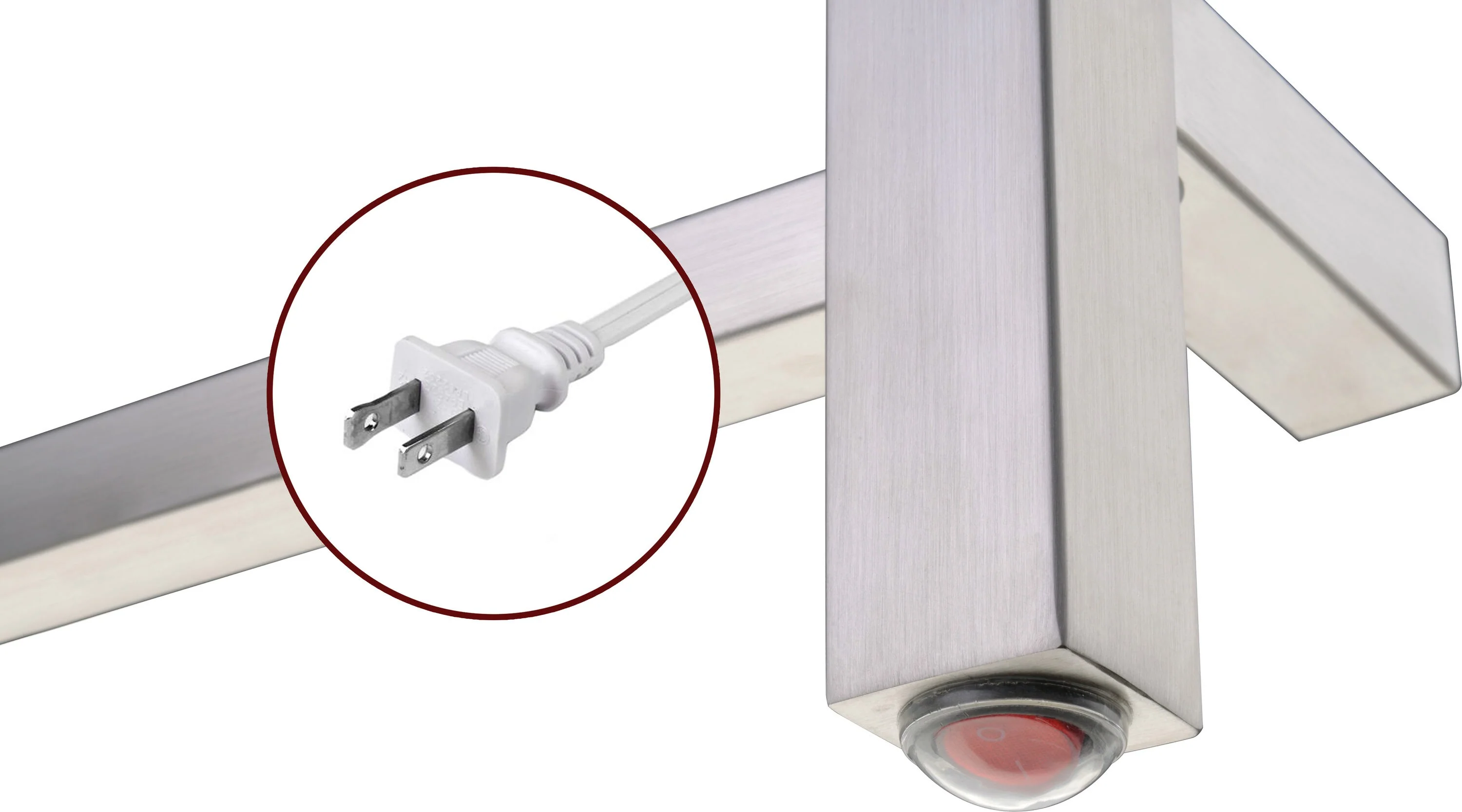 ANZZI Brushed Nickel Plug-In Wall-Mount Towel Warmer, 36.25 x 23.6 x 4.3 in - Image 10
