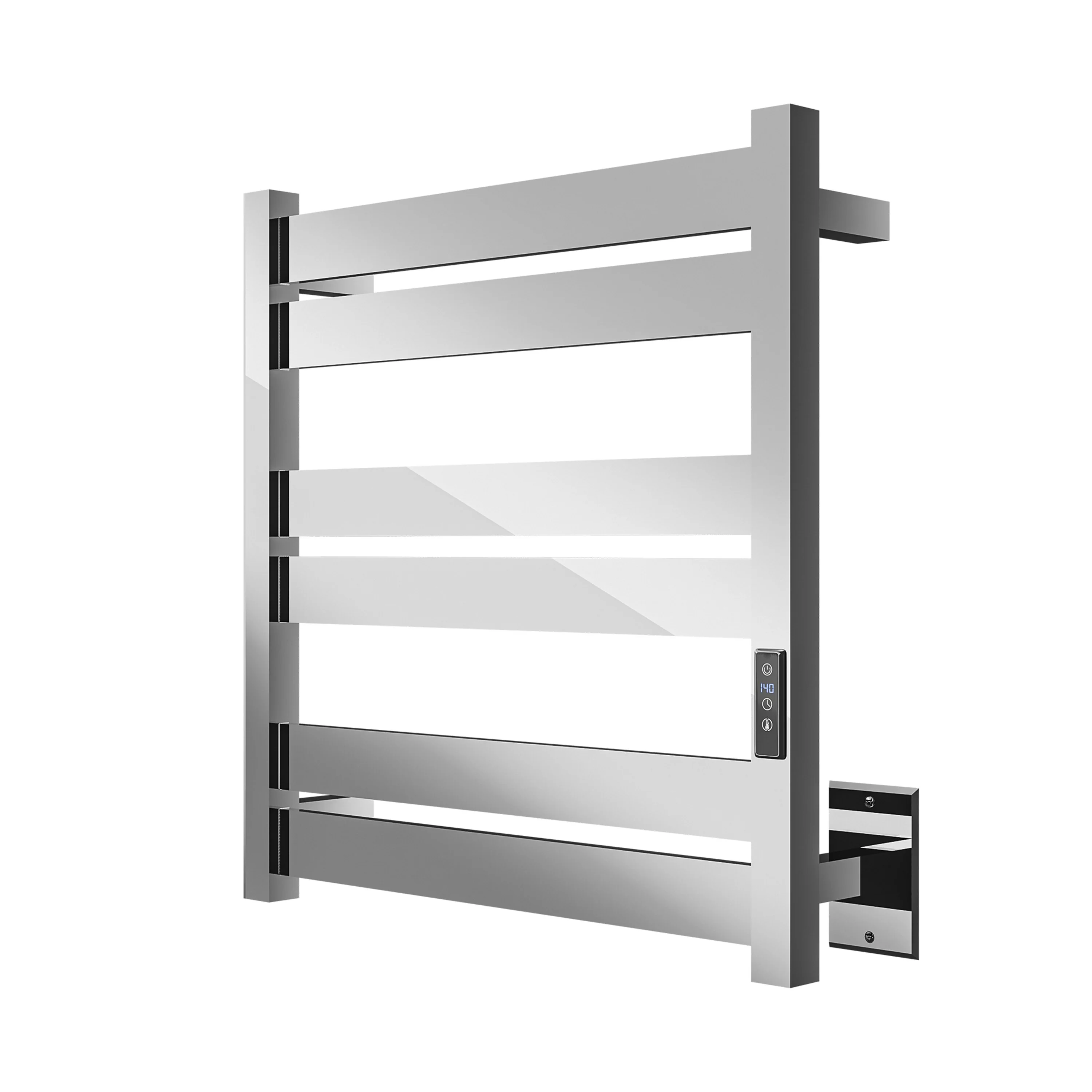 ANZZI Polished Chrome Plug-In Wall Mount Towel Warmer, 4.13 in W x 20.47 in L x 20.87 in H - Image 11
