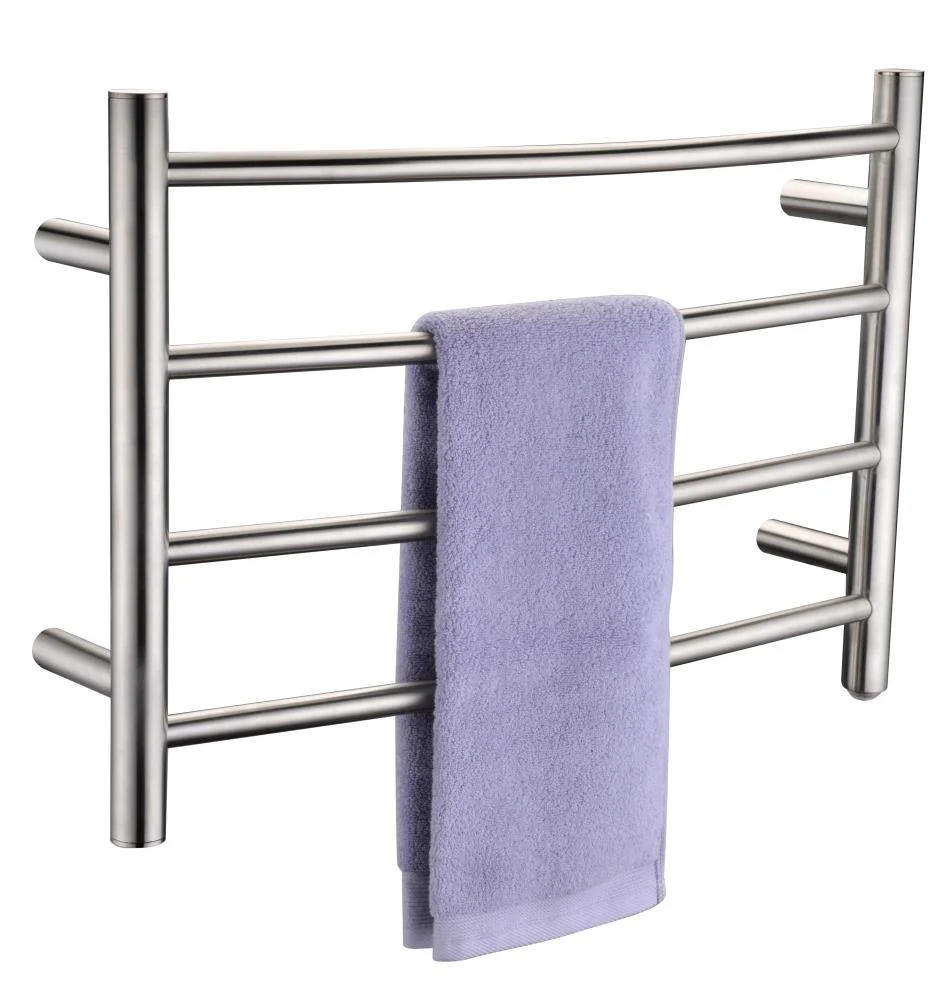 ANZZI Brushed Nickel Plug-In Wall-Mount Towel Warmer, 4-Bar, 16.5 in H x 23.5 in W x 5.5 in D - Image 8