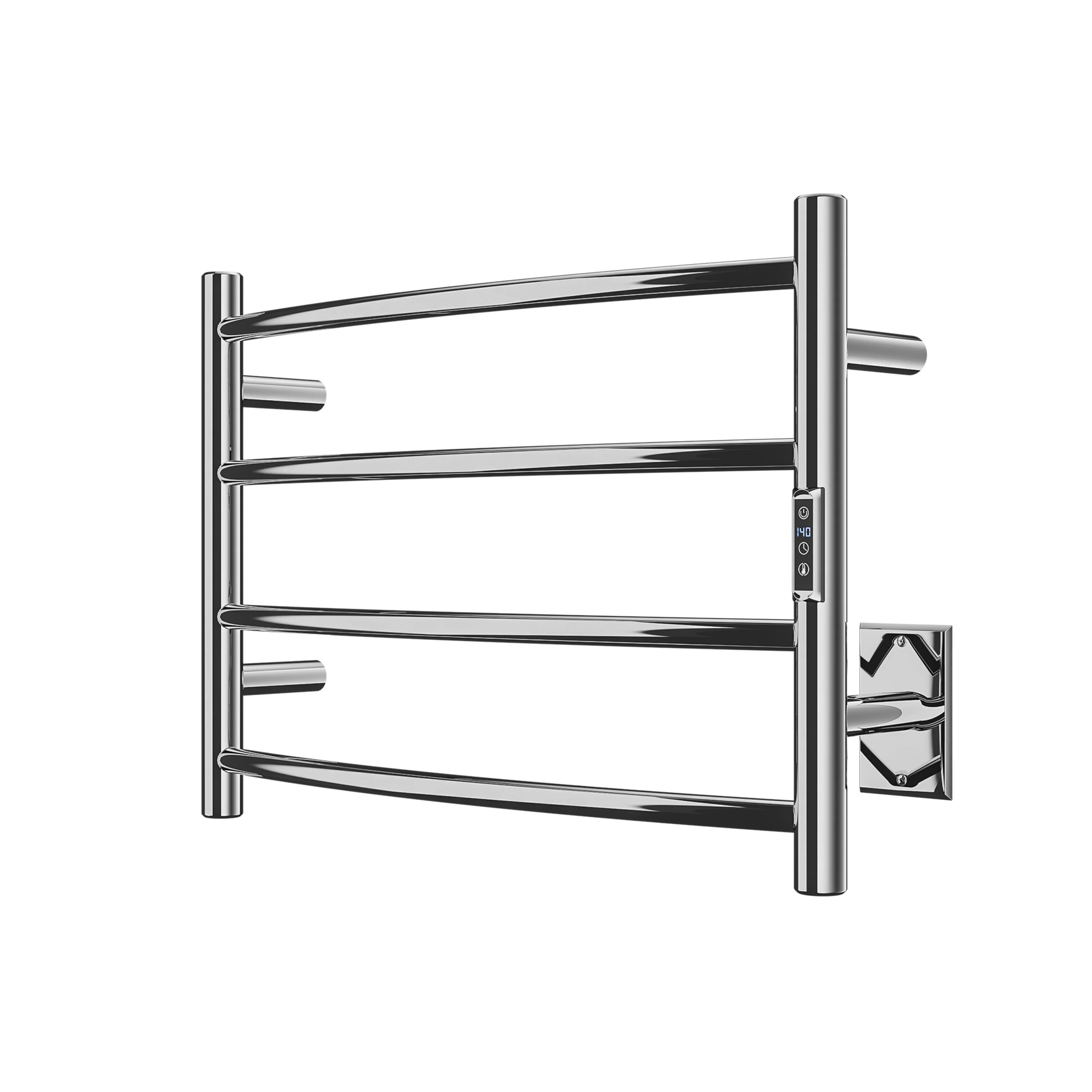 ANZZI Polished Chrome Plug-In Wall-Mount Towel Warmer, 16.5 in H x 23.5 in W x 5.5 in D - Image 5