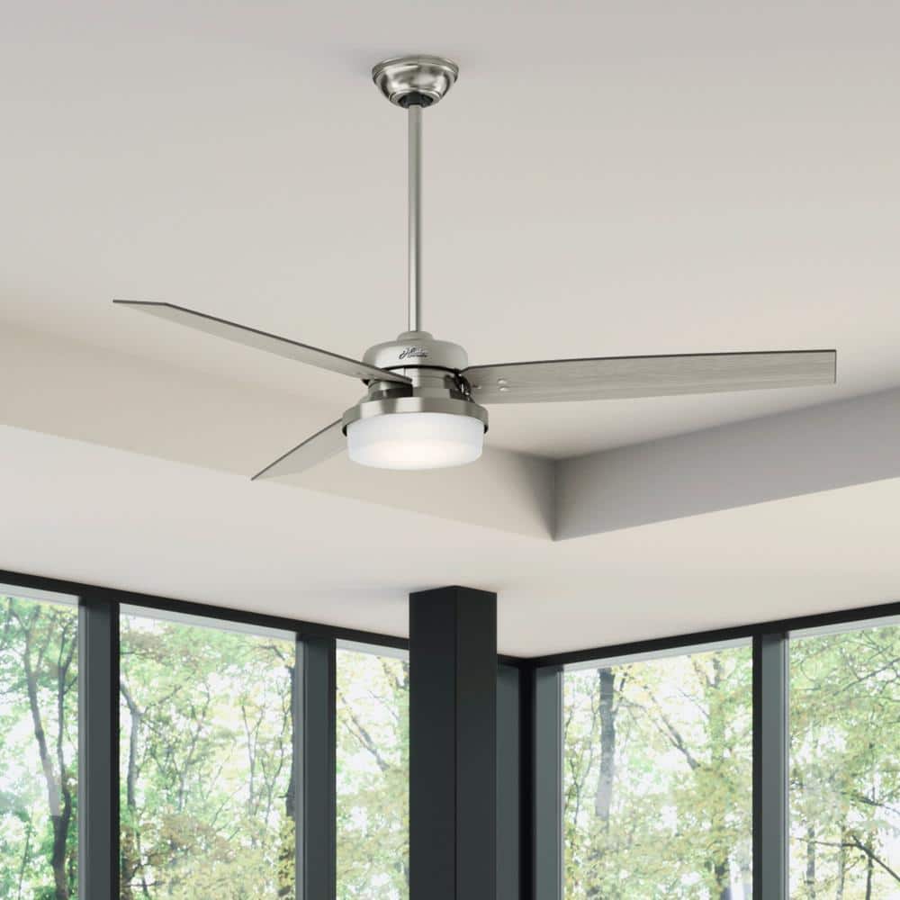 Hunter Sentinel 60-in Fresh White LED Indoor Ceiling Fan with Remote, 3 Blades - Image 3