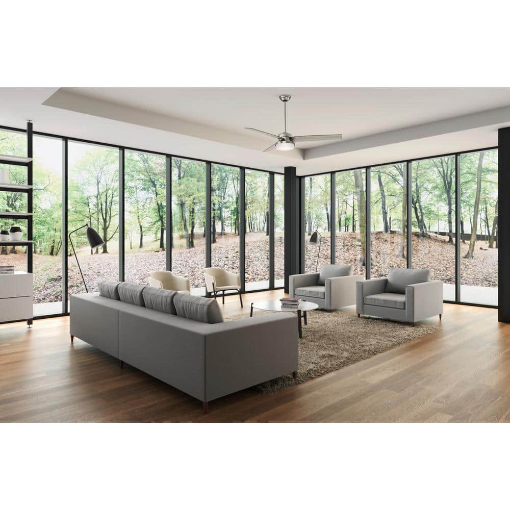 Hunter Sentinel 60-in Fresh White LED Indoor Ceiling Fan with Remote, 3 Blades - Image 4