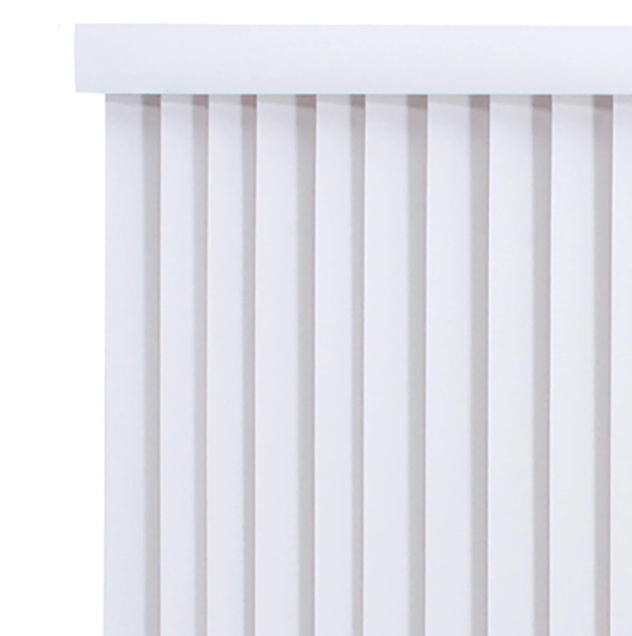 Project Source Room Darkening Vertical Blinds, Cordless, White Vinyl, 3.5-in Slats, 66-in W x 84-in L - Image 9