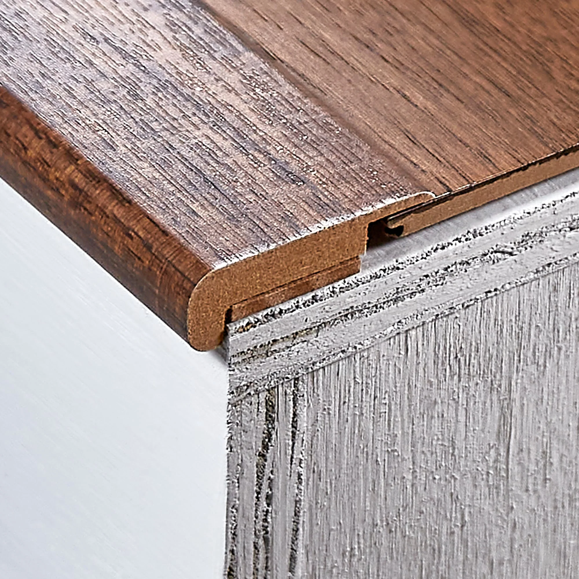 SimpleSolutions 2.37-in x 78.7-in Crest Ridge Hickory Prefinished Stair Nosing - Image 14