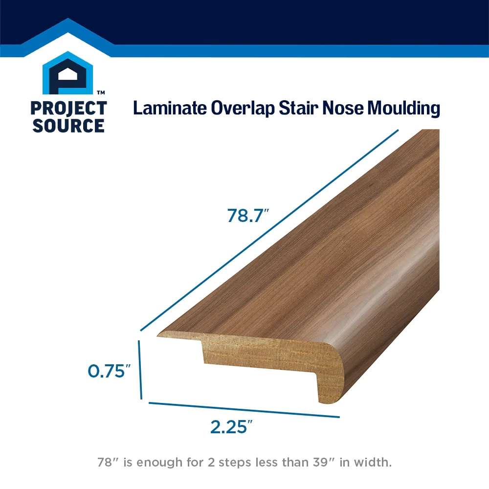 SimpleSolutions 2.37-in x 78.7-in Crest Ridge Hickory Prefinished Stair Nosing - Image 16