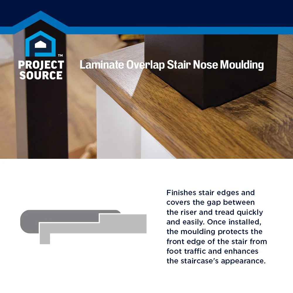 SimpleSolutions 2.37-in x 78.7-in Toasted Chestnut Prefinished Stair Nosing - Image 16